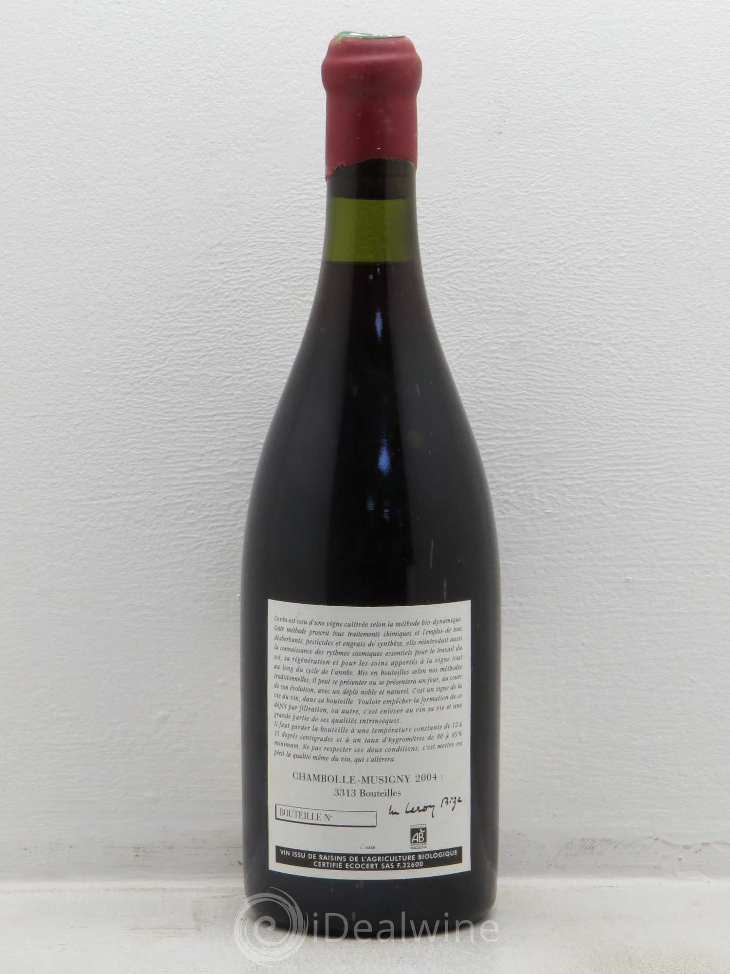 Chambolle-Musigny Leroy 2004 - Lot de 1 bouteille - 1