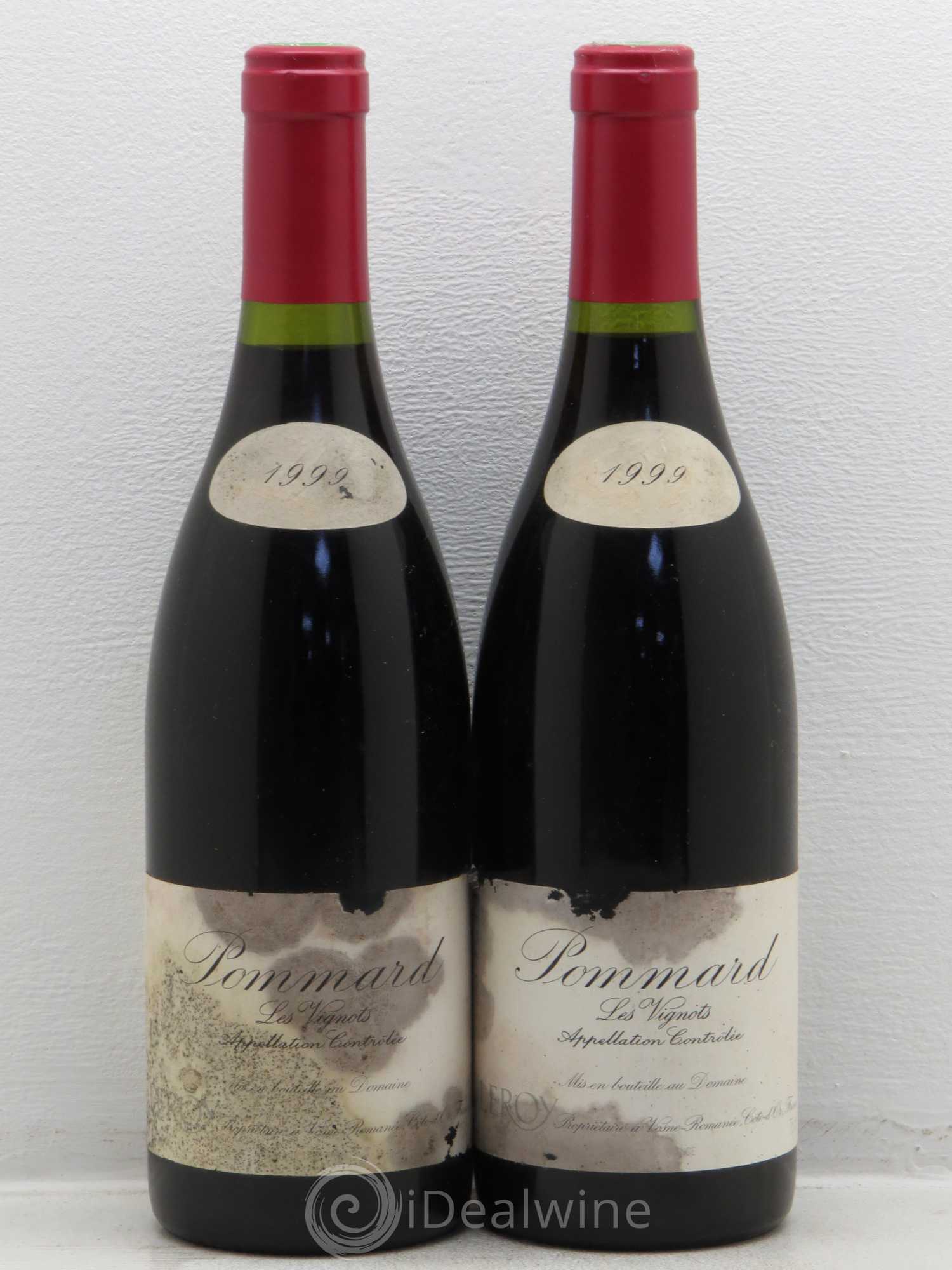 Pommard Les Vignots Leroy (Domaine) 1999 - Lot de 2 bouteilles - 0