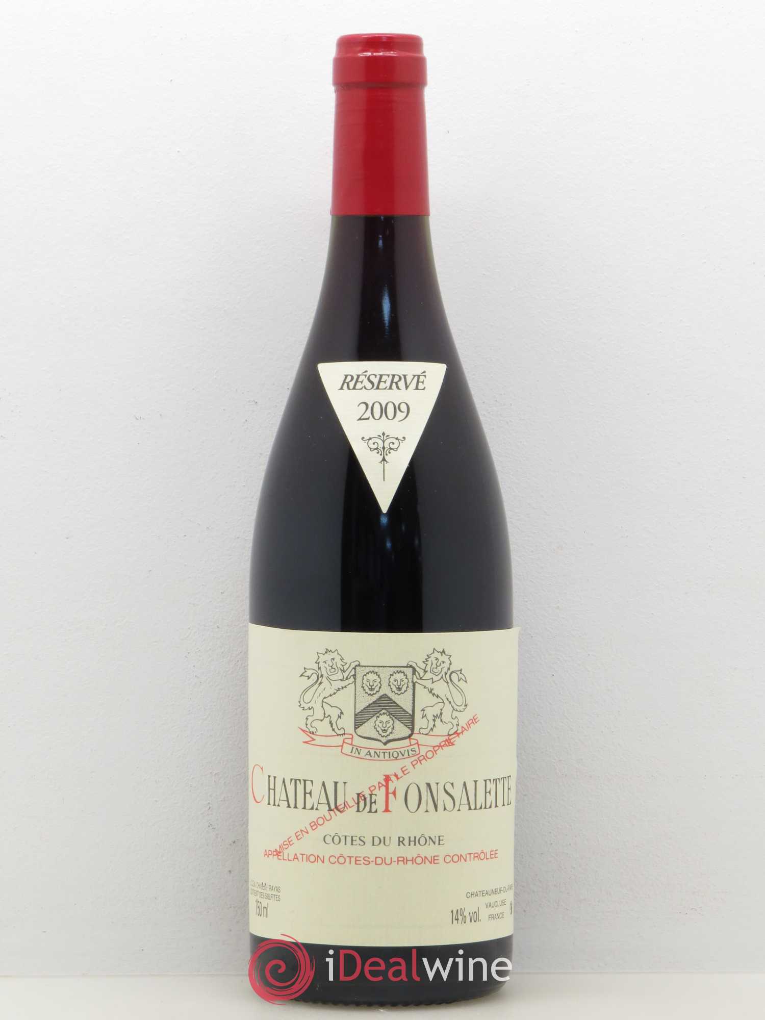 Côtes-du-Rhône Château de Fonsalette Emmanuel Reynaud 2009 - Lot de 1 bouteille - 0