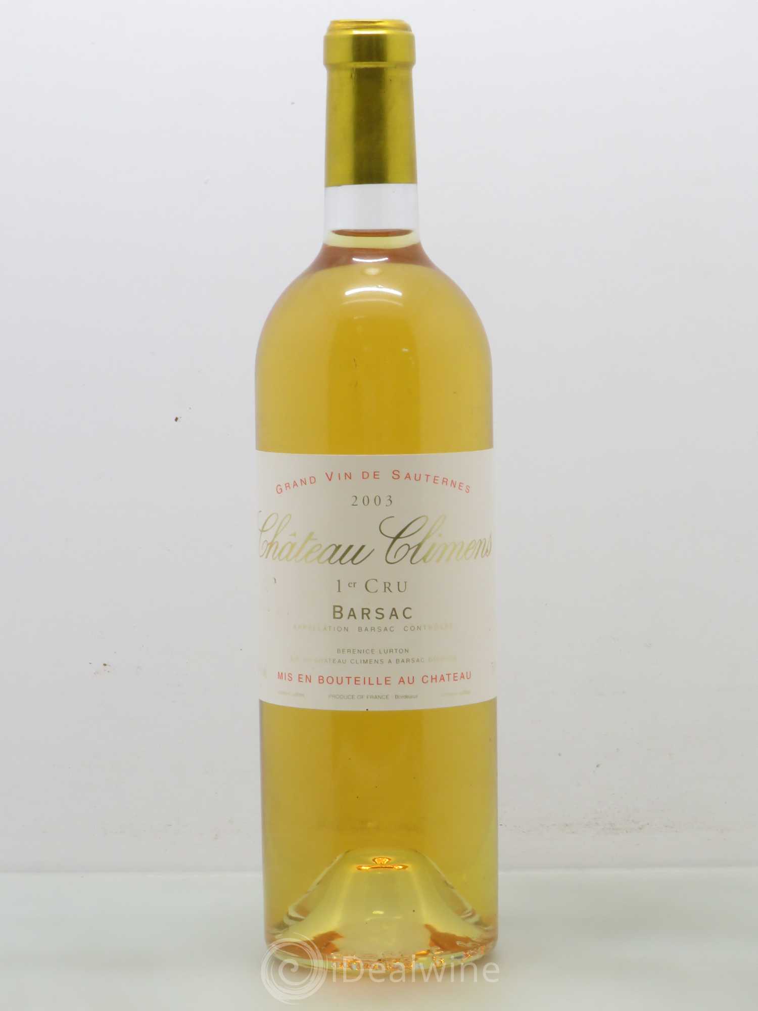 Château Climens 1er Grand Cru Classé 2003 - Lotto di 1 bottiglia - 0