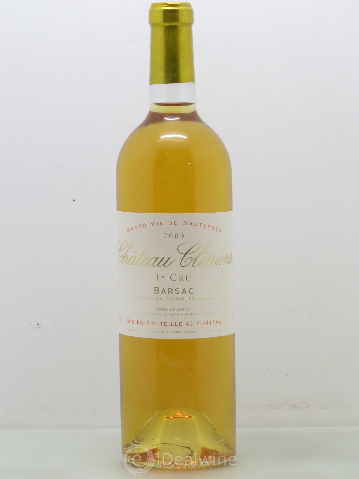 Château Climens 1er Grand Cru Classé 2003 - Lotto di 1 bottiglia - 0