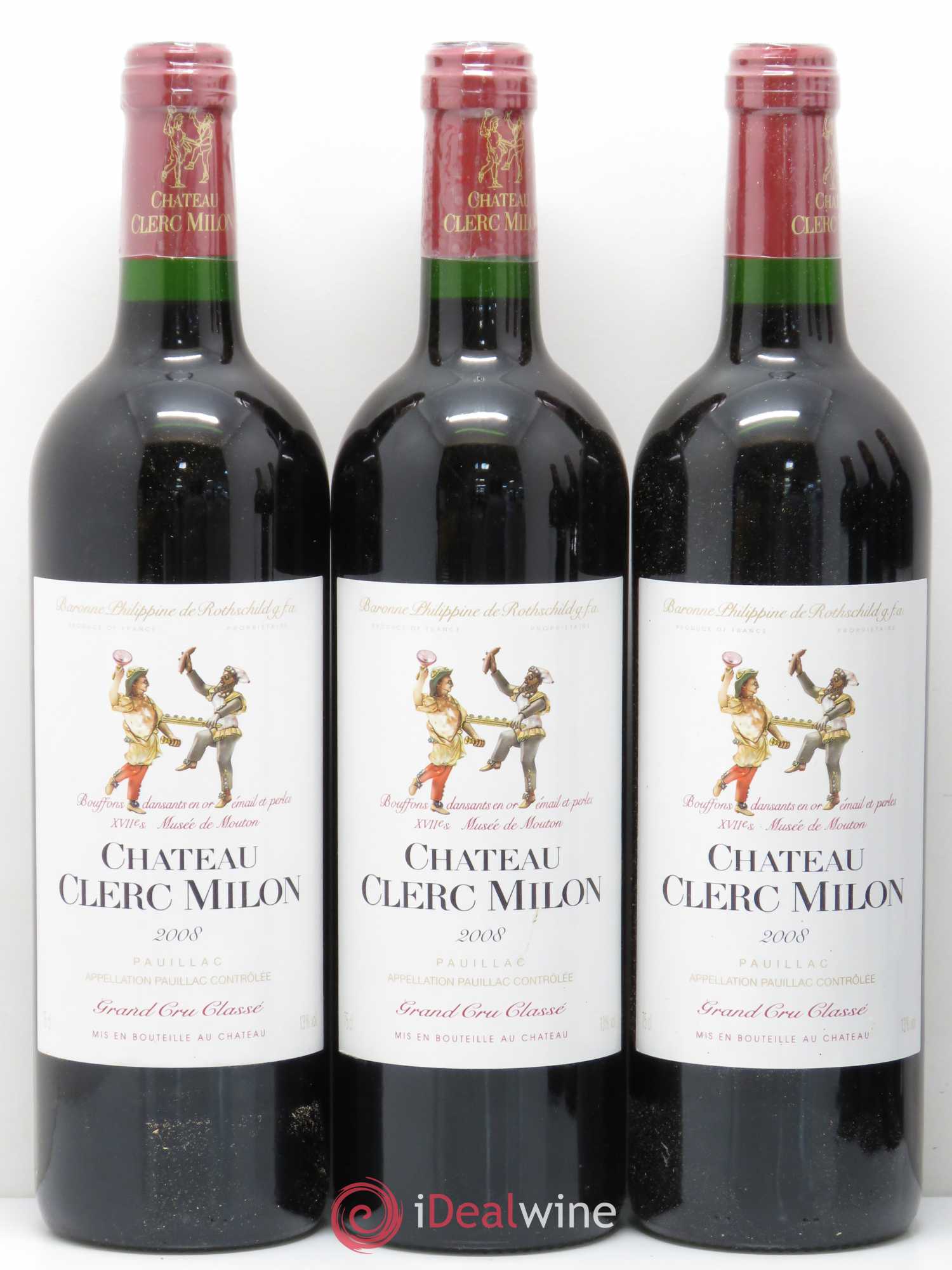 Château Clerc Milon 5ème Grand Cru Classé 2008 - Lot de 12 bouteilles - 3