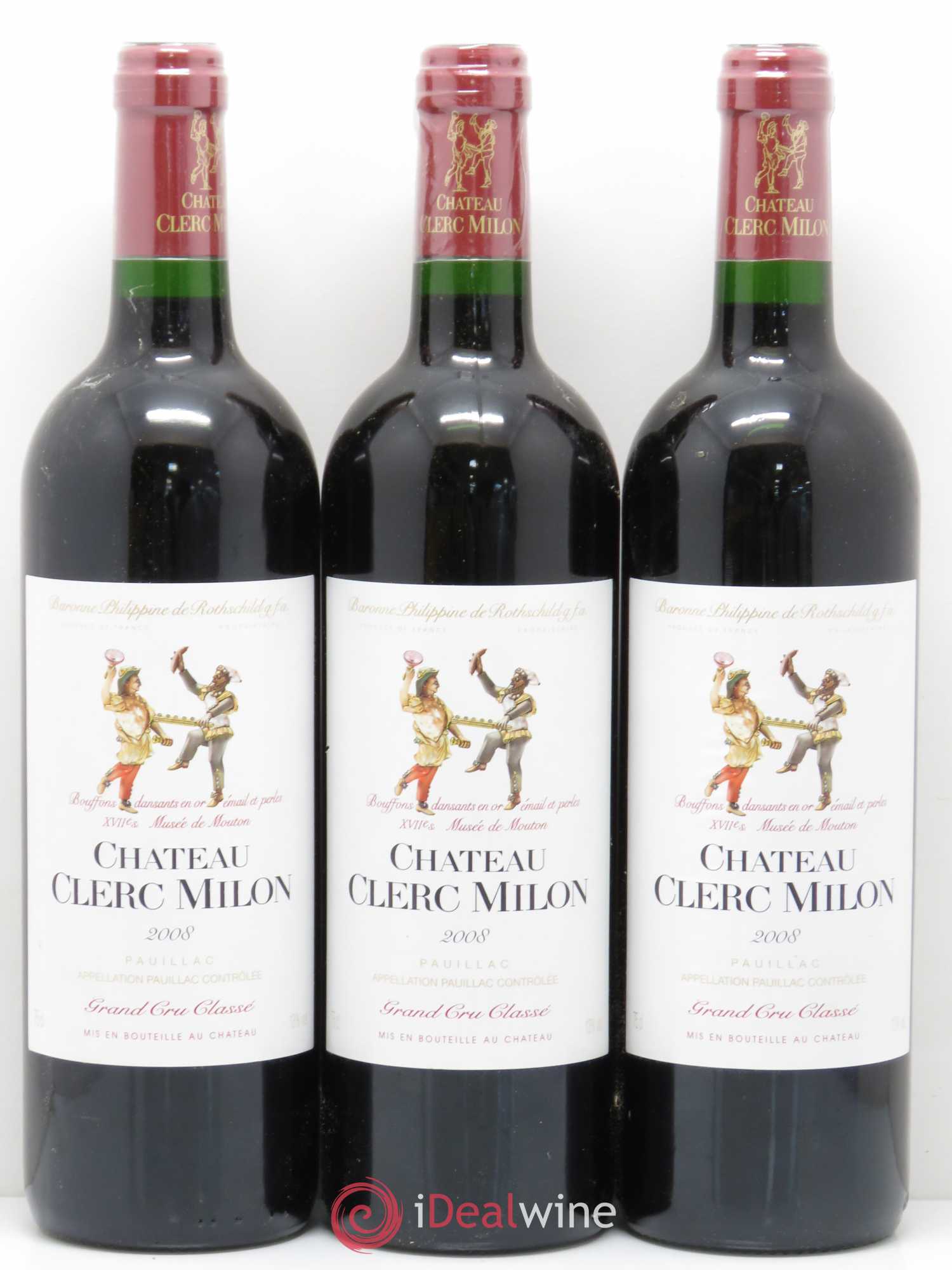 Château Clerc Milon 5ème Grand Cru Classé 2008 - Lot de 12 bouteilles - 4