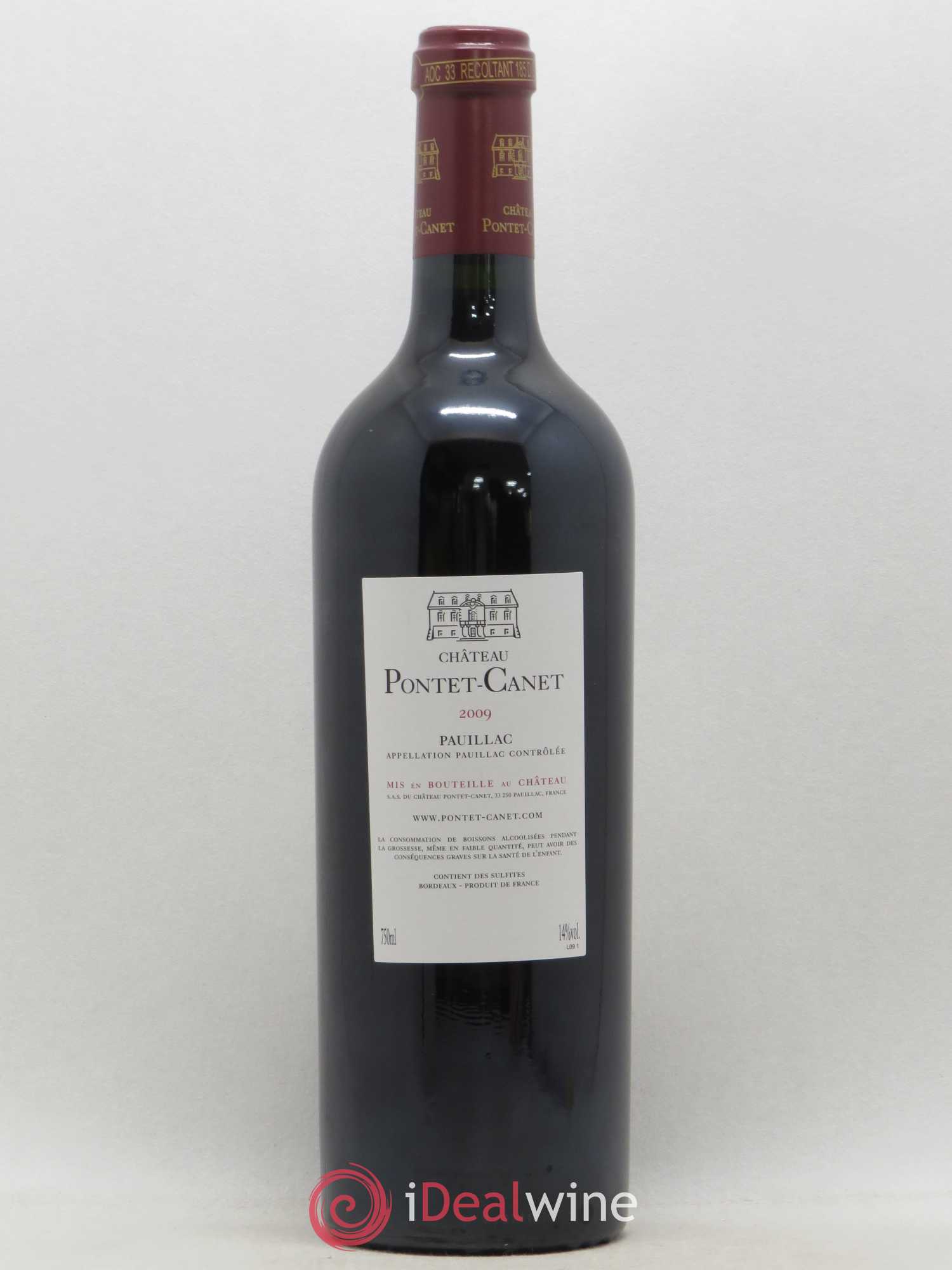 Château Pontet Canet 5ème Grand Cru Classé 2009 - Lot de 1 bouteille - 1