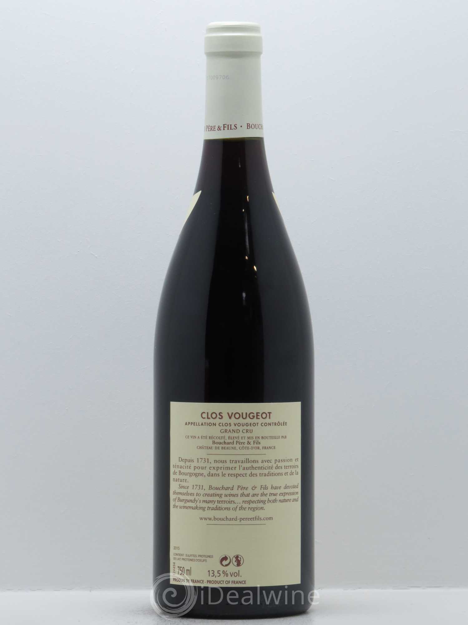 Clos de Vougeot Grand Cru Bouchard Père & Fils 2015 - Lot de 1 bouteille - 1