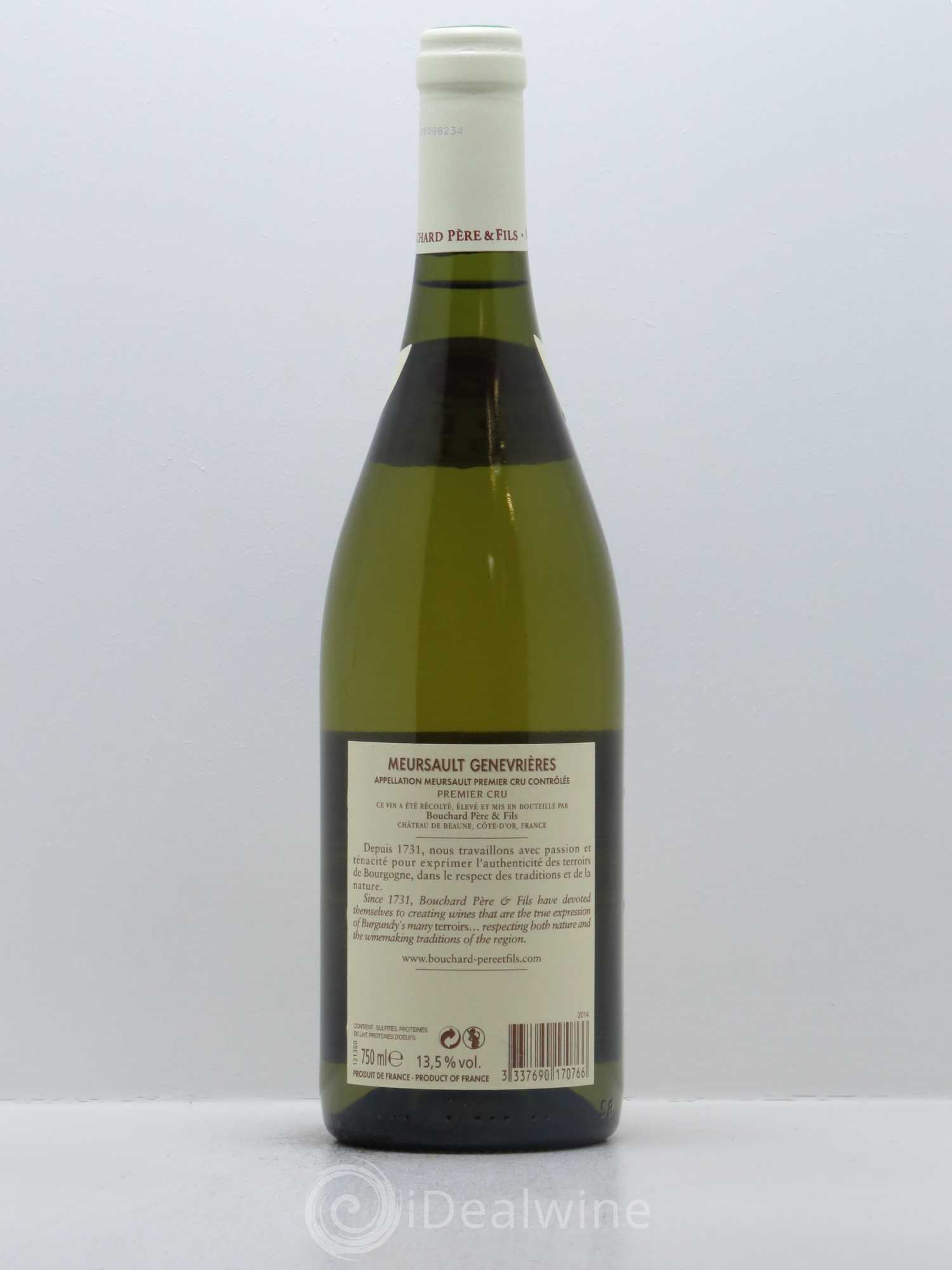Meursault 1er Cru Genevrières Bouchard Père & Fils 2014 - Lot de 1 bouteille - 1
