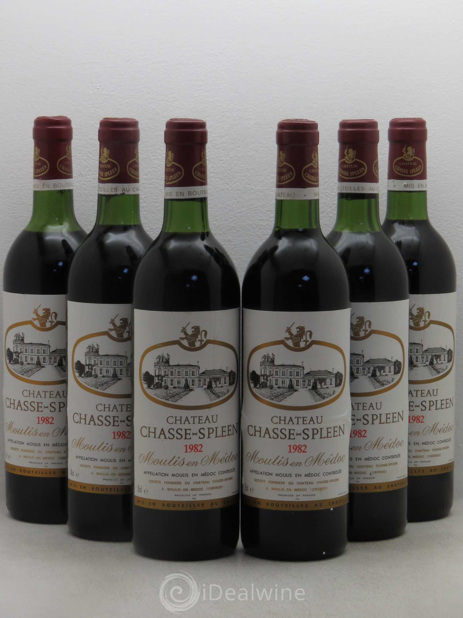 Château Chasse Spleen 1982 - Lot de 6 bouteilles - 0