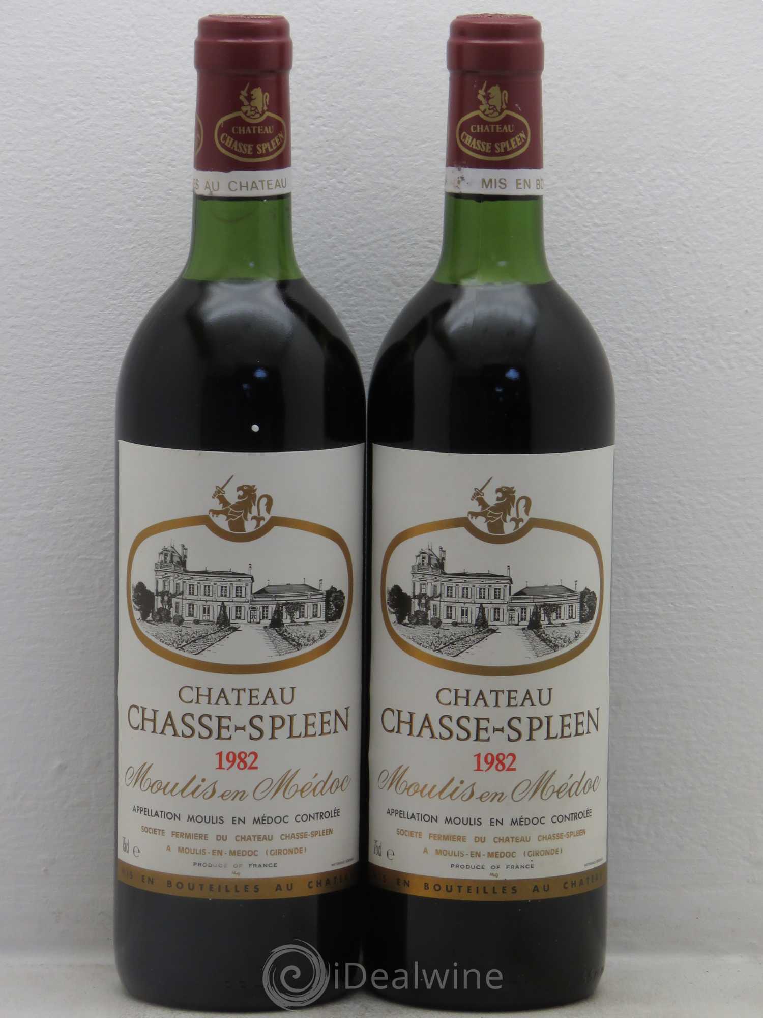 Château Chasse Spleen 1982 - Lot de 2 bouteilles - 0