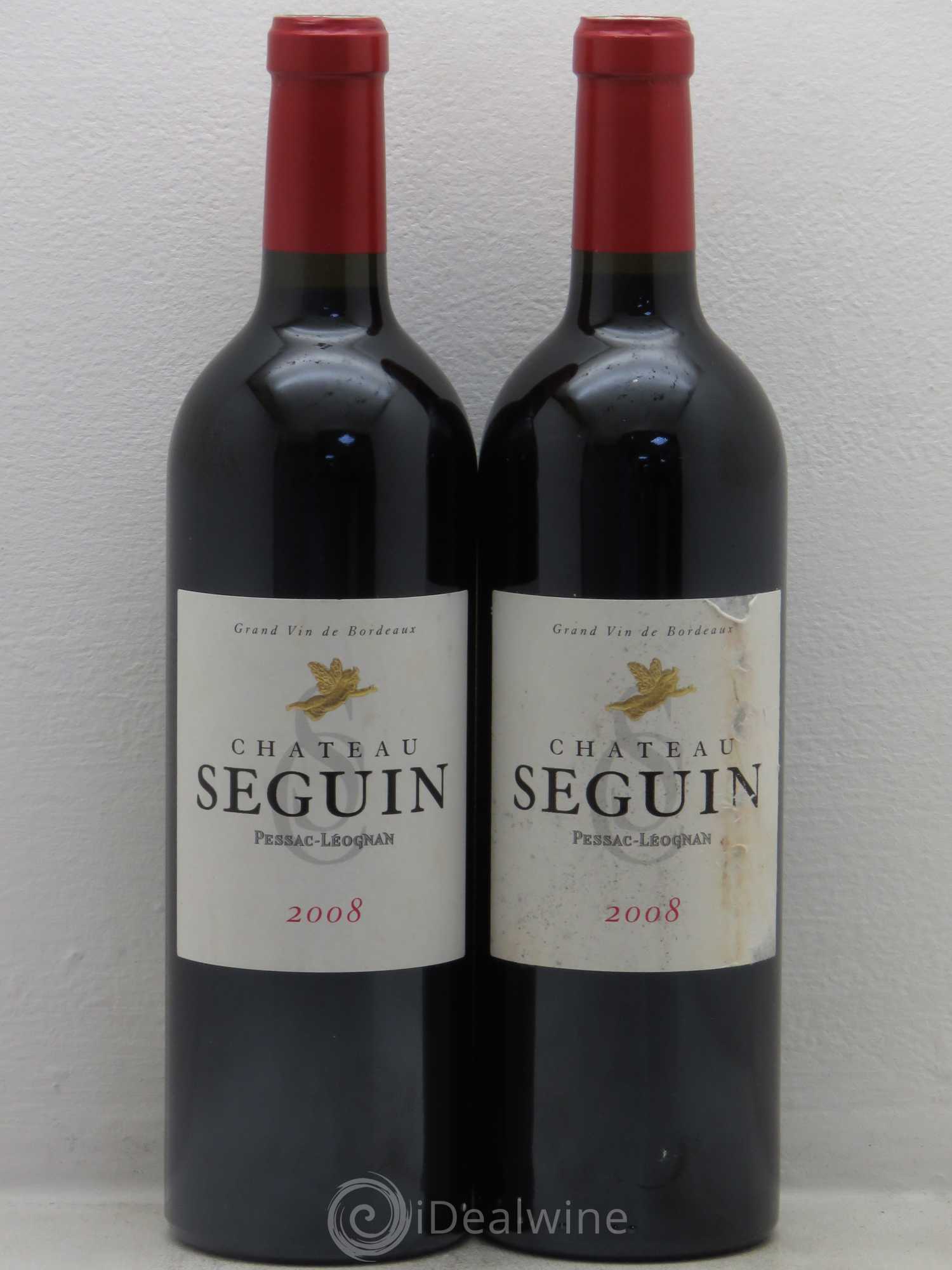 Pessac-Léognan Château Seguin 2008 - Lot de 2 bouteilles - 0