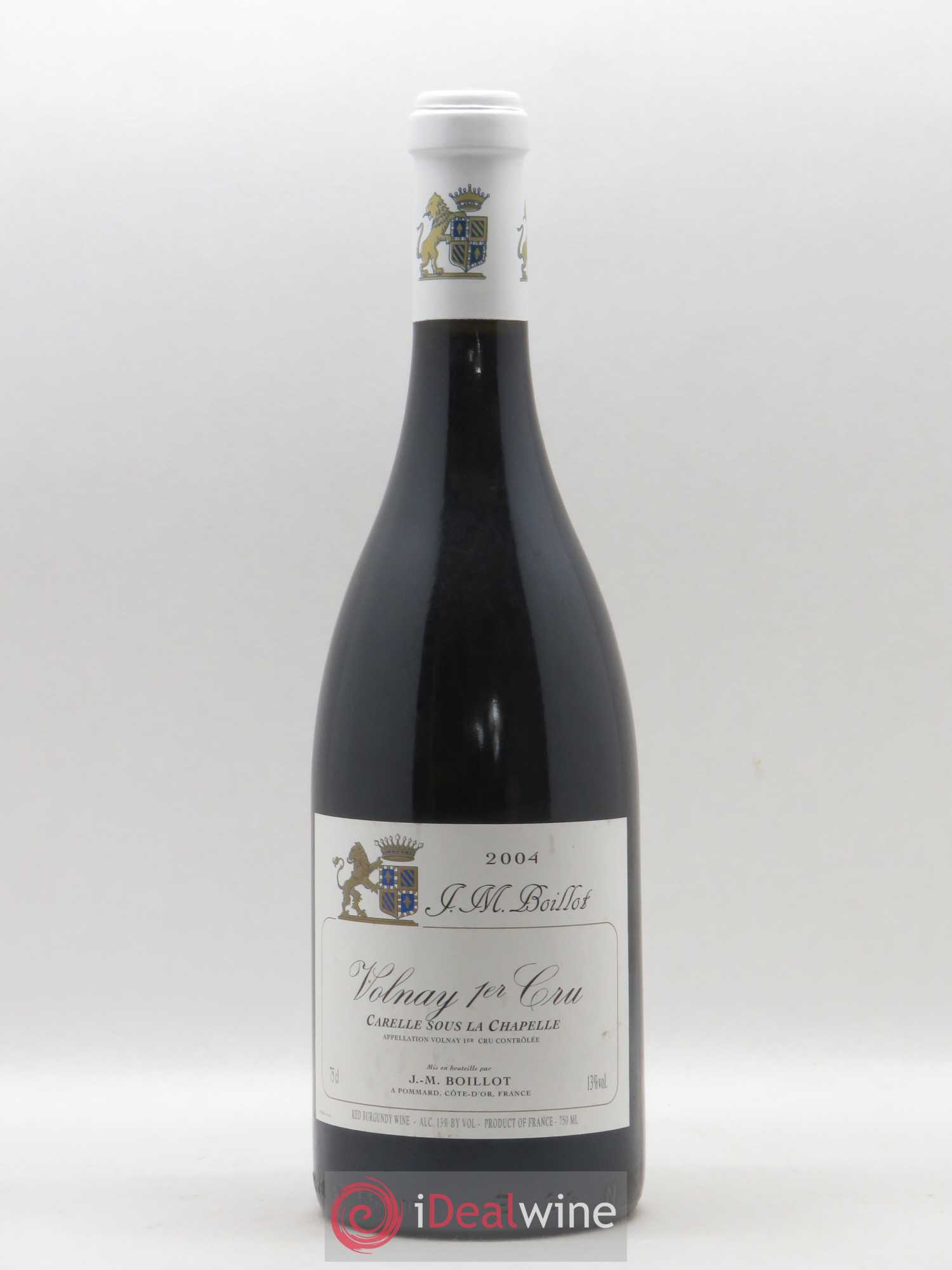 Volnay 1er Cru Carelle Sous la Chapelle Jean Marc Boillot 2004 - Posten von 1 Flasche - 0