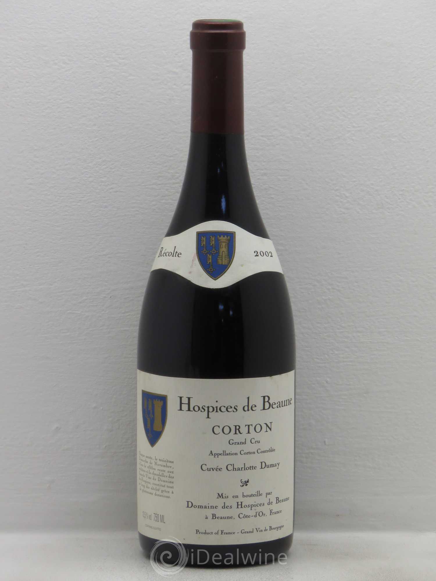 Corton Grand Cru Hospices De Beaune Cuvee Charlotte Dumay 2002 - Posten von 1 Flasche - 0