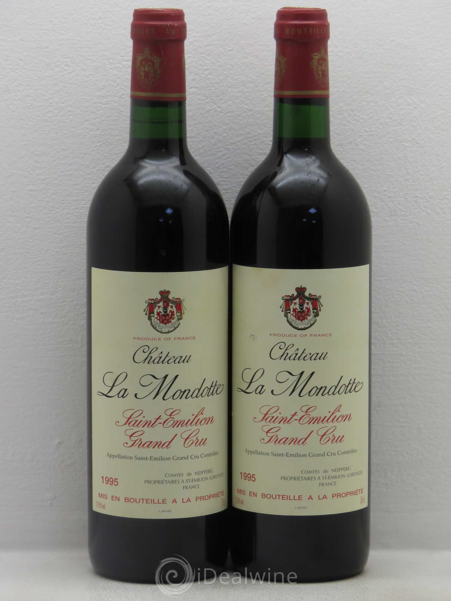 La Mondotte 1er Grand Cru Classé B depuis 2012 1995 - Lot de 2 bouteilles - 0