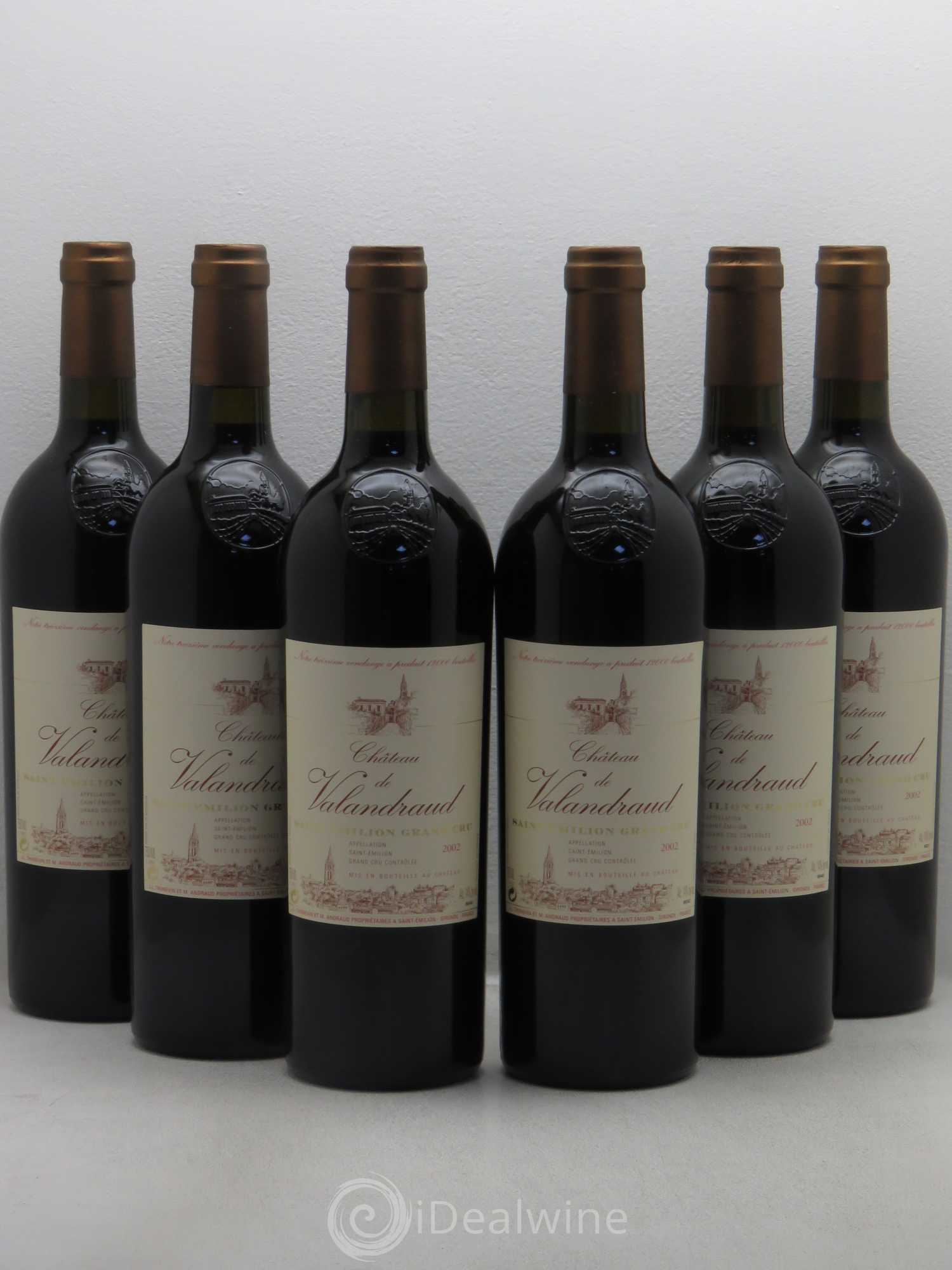 Château de Valandraud 2002 - Lot de 6 bouteilles - 0