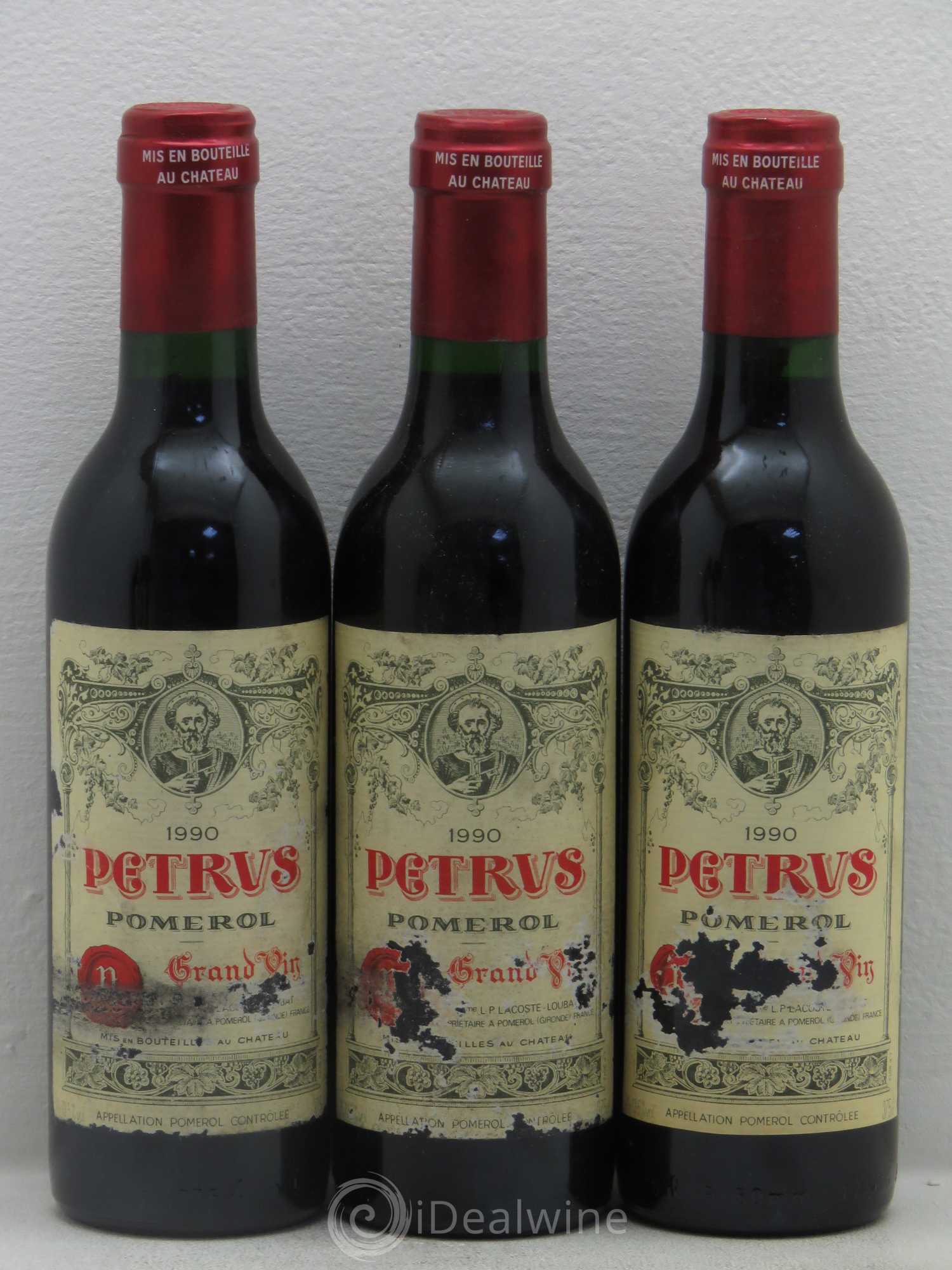 Petrus 1990 - Lot de 6 demi bouteilles - 1