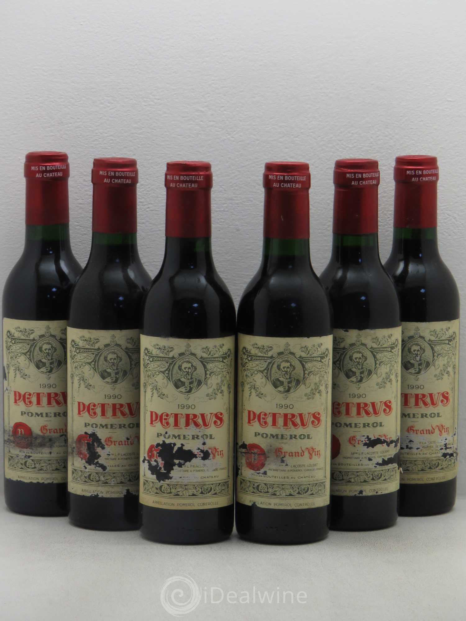 Petrus 1990 - Lot de 6 demi bouteilles - 0