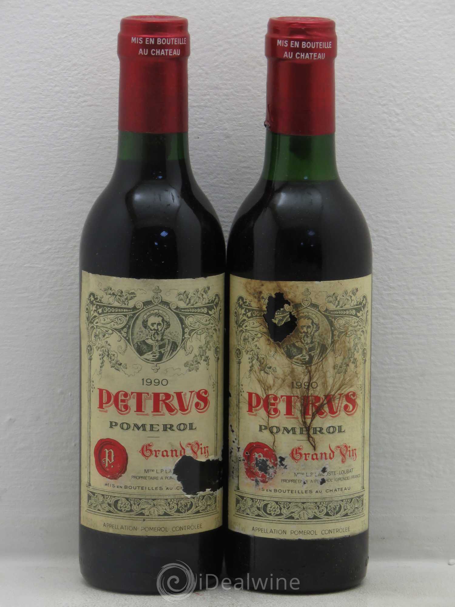 Petrus 1990 - Lot de 2 demi bouteilles - 0