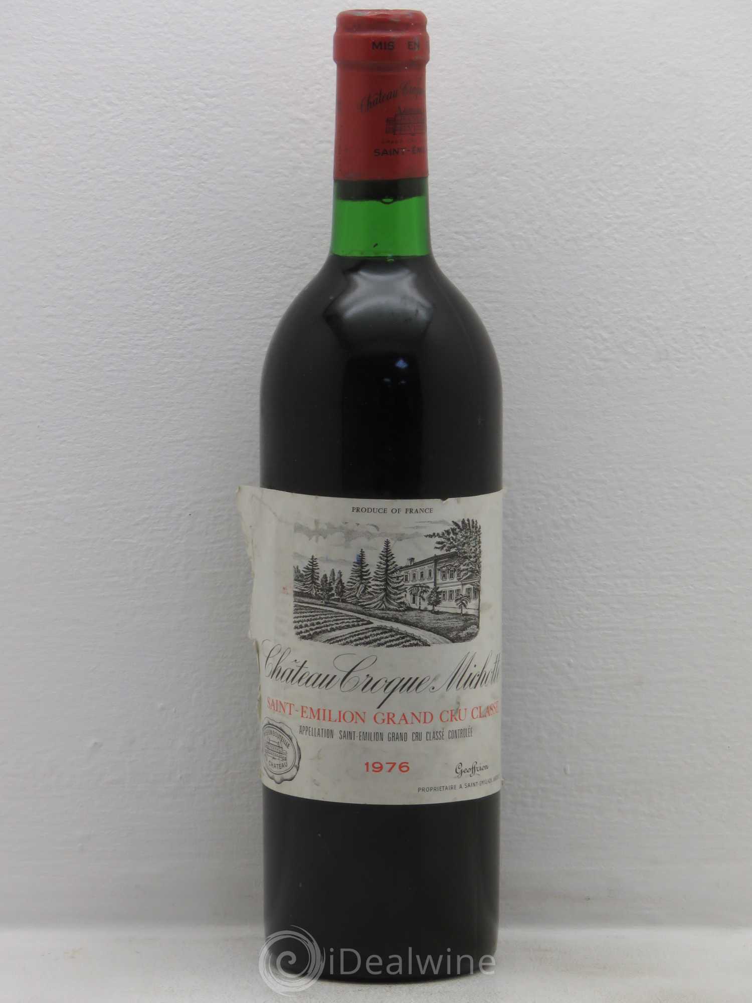 Château Croque Michotte 1976 - Lot de 1 bouteille - 0
