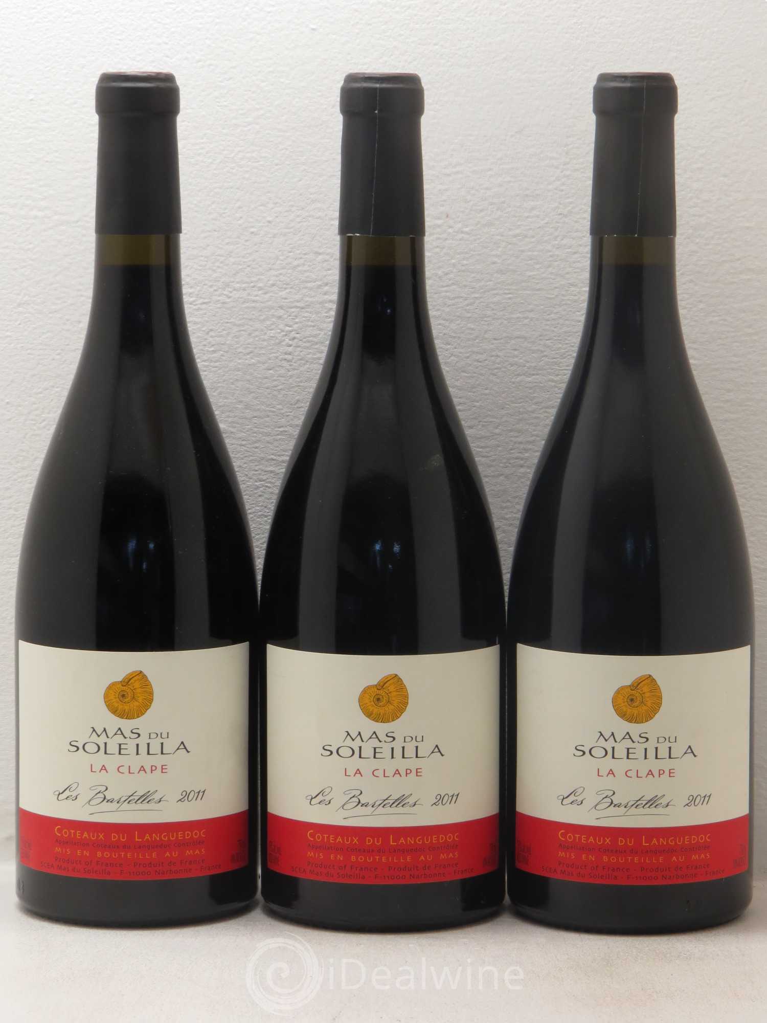 Coteaux du Languedoc La Clape Mas Soleilla Les Bartelles 2011 - Lot of 6 bottles - 2