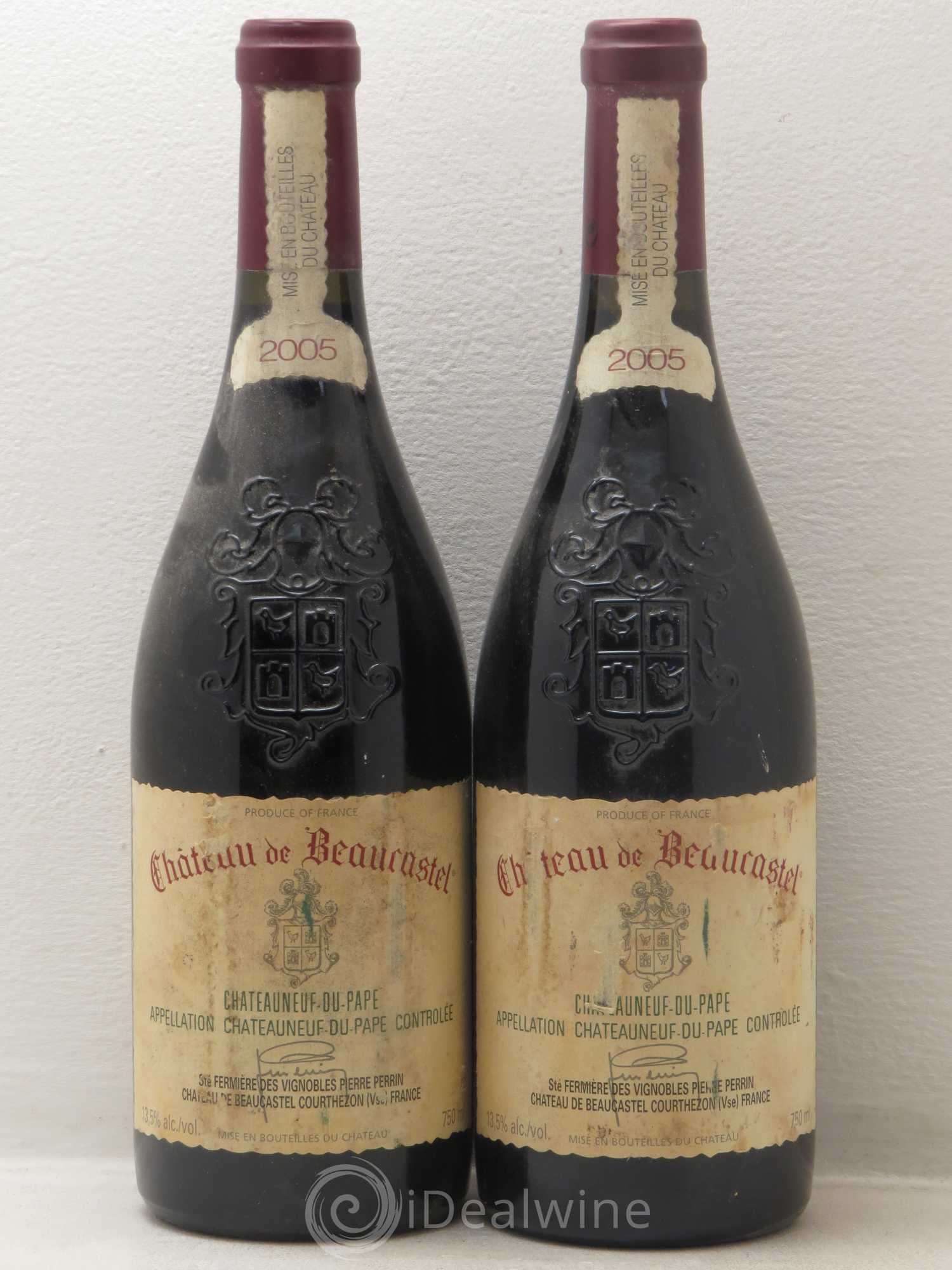 Châteauneuf-du-Pape Château de Beaucastel Famille Perrin 2005 - Lot de 2 bouteilles - 0