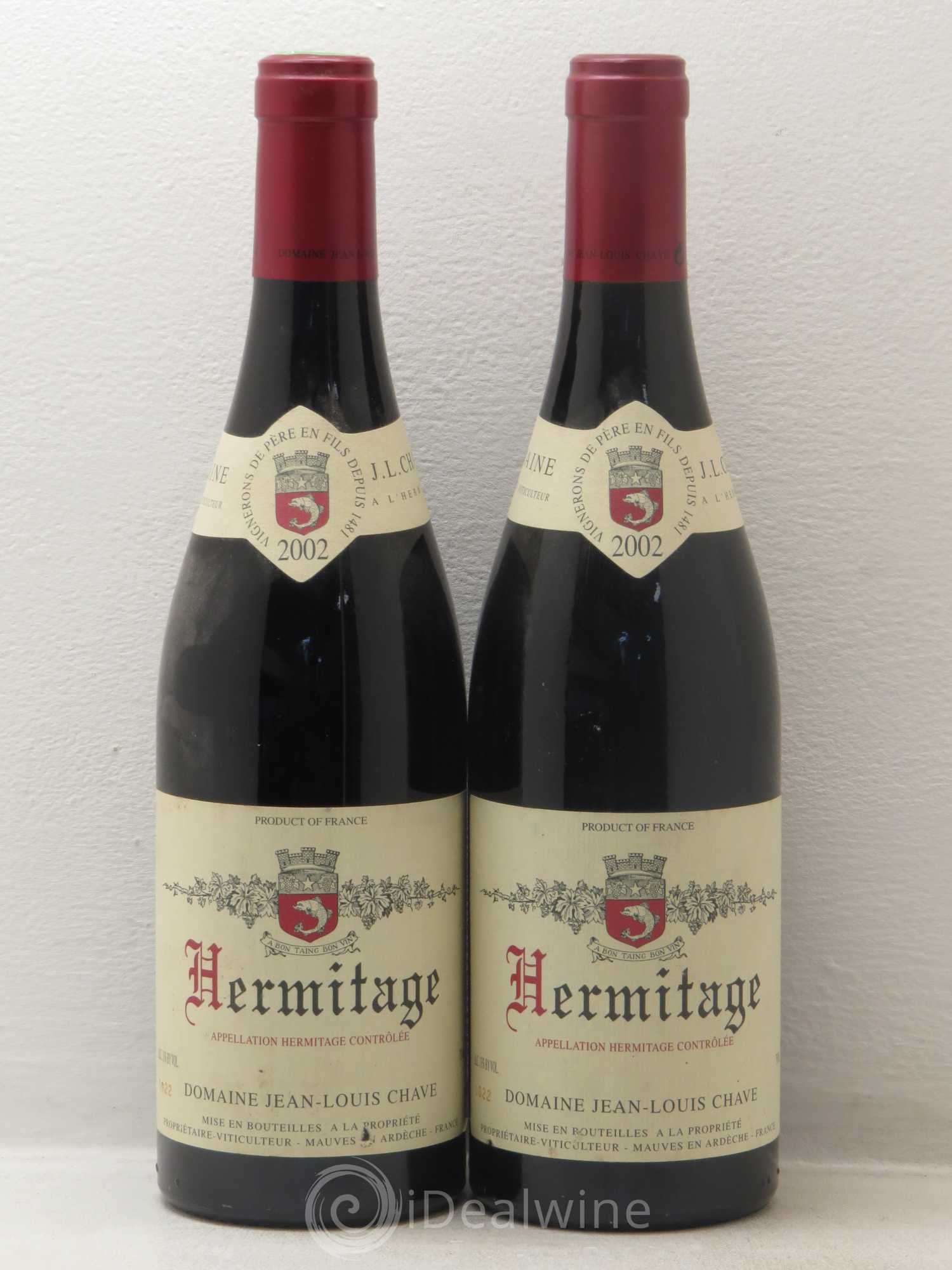 Hermitage Jean-Louis Chave 2002 - Lot de 2 bouteilles - 0
