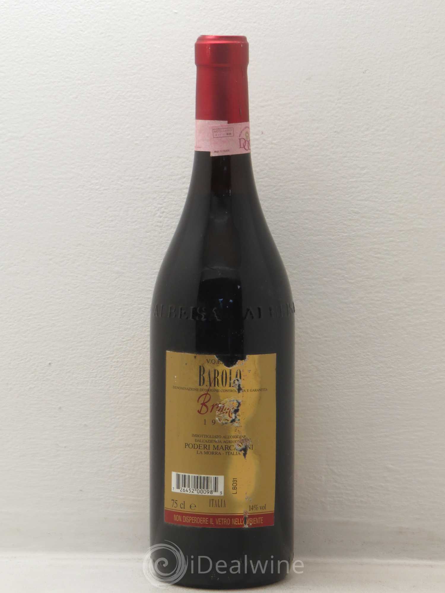 Barolo brunate marcarini 1997 - Lot de 1 bouteille - 1