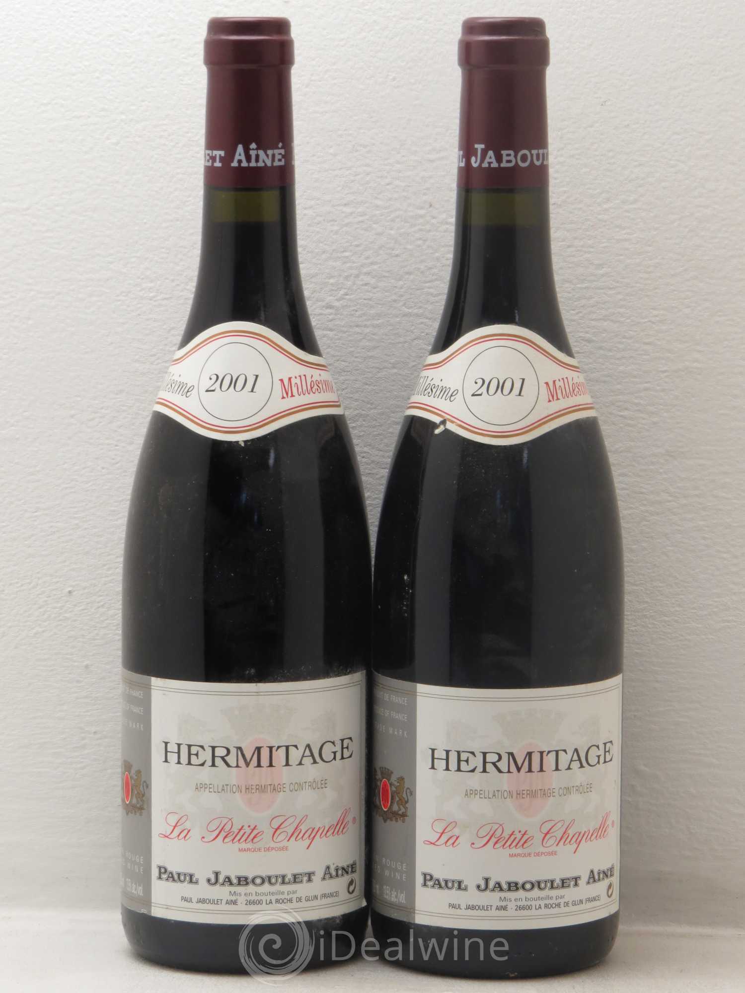 Hermitage La Petite Chapelle Paul Jaboulet Ainé 2001 - Lot de 2 bouteilles - 0