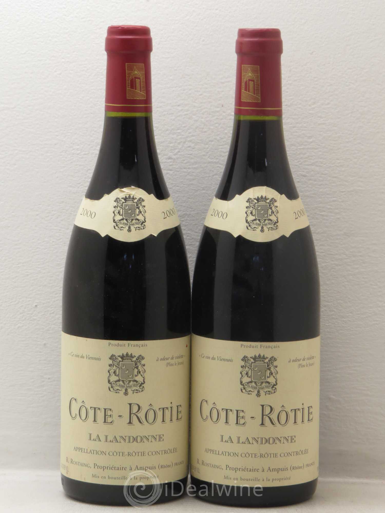 Côte-Rôtie La Landonne René Rostaing 2000 - Lot of 2 bottles - 0