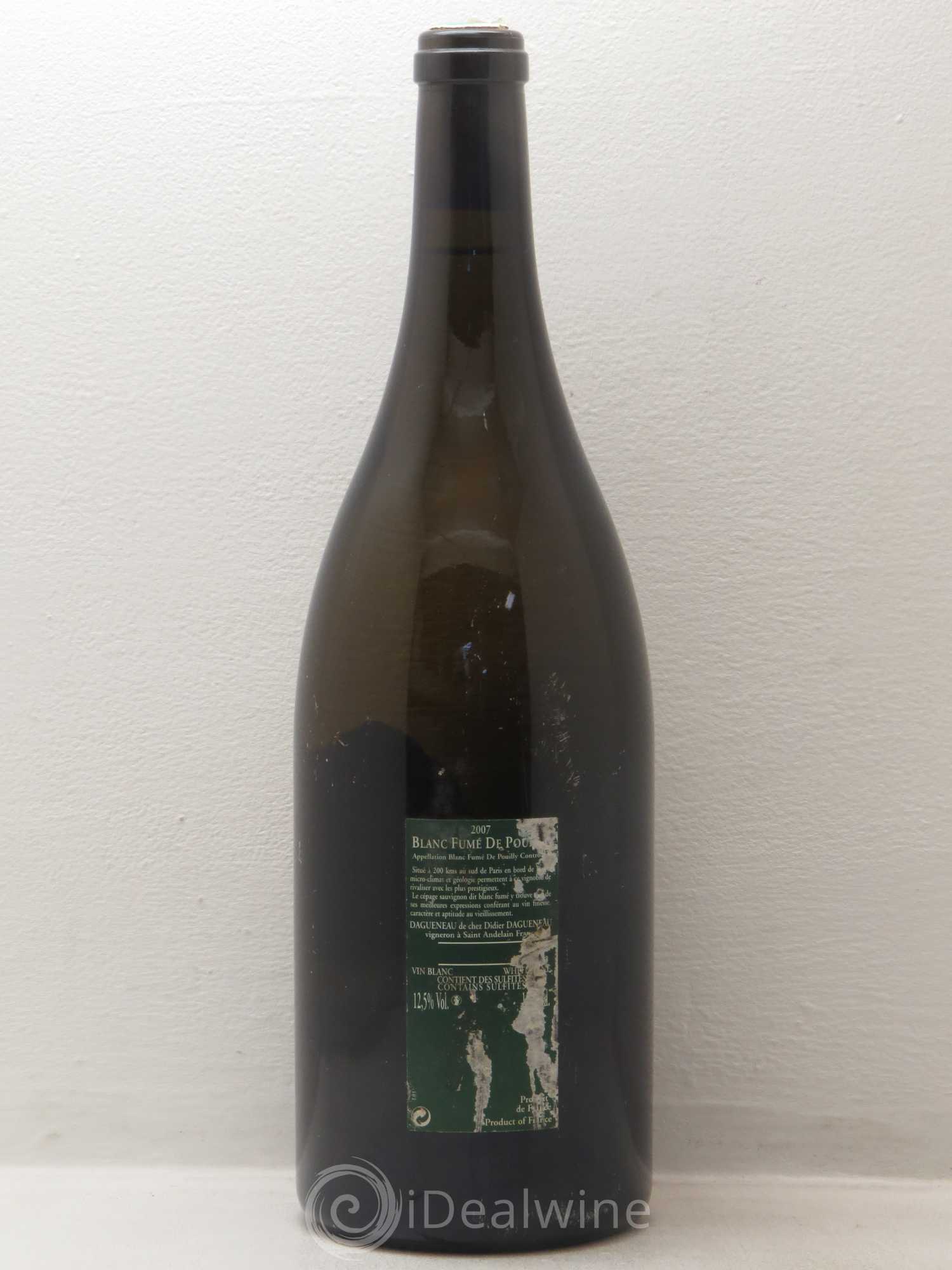 Vin de France (anciennement Pouilly-Fumé) Silex Dagueneau (Domaine Didier - Louis-Benjamin) 2007 - Lot de 1 magnum - 1