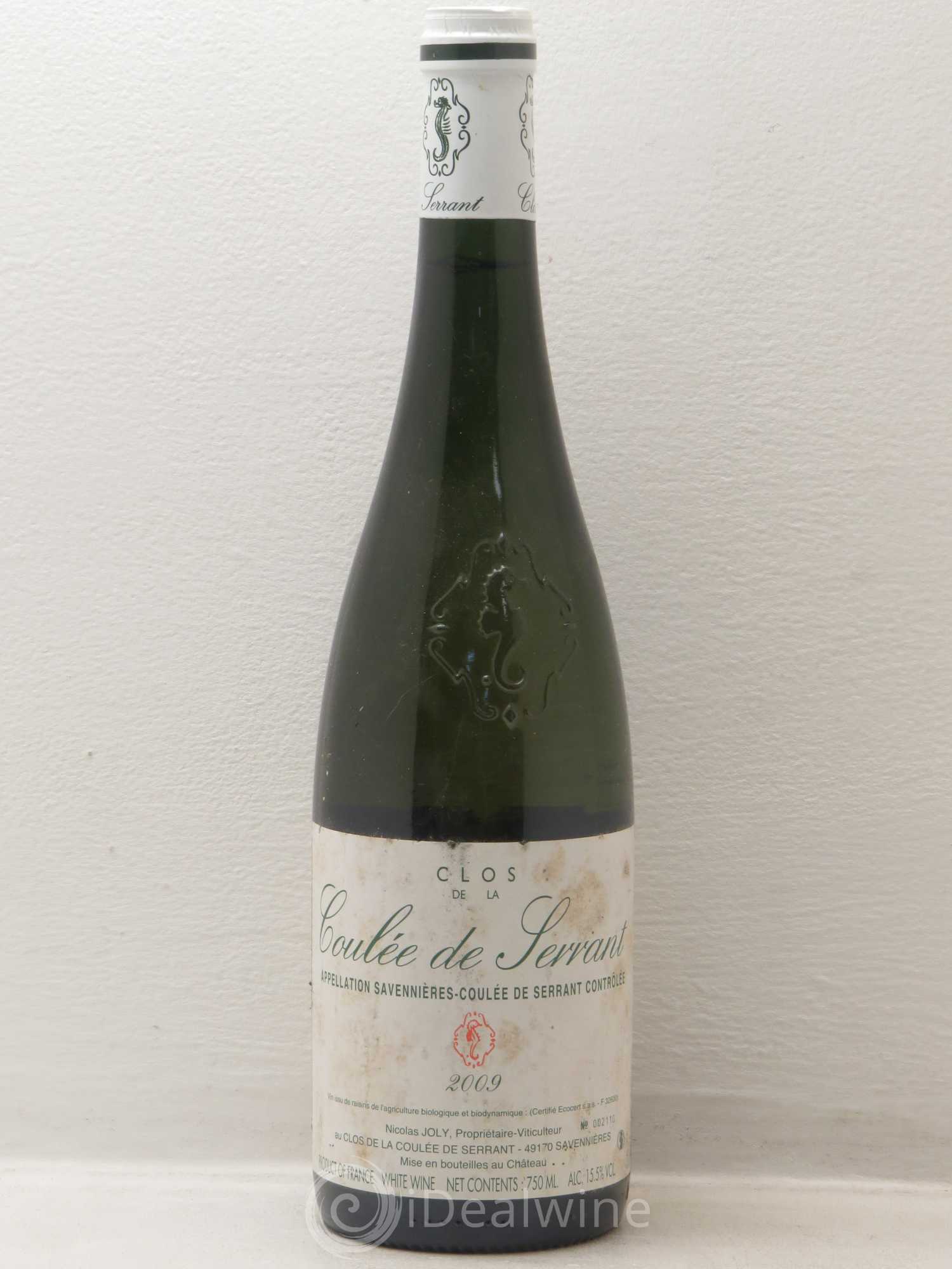 Savennières Clos de la Coulée de Serrant Vignobles de la Coulée de Serrant - Nicolas Joly 2009 - Lot de 1 bouteille - 0