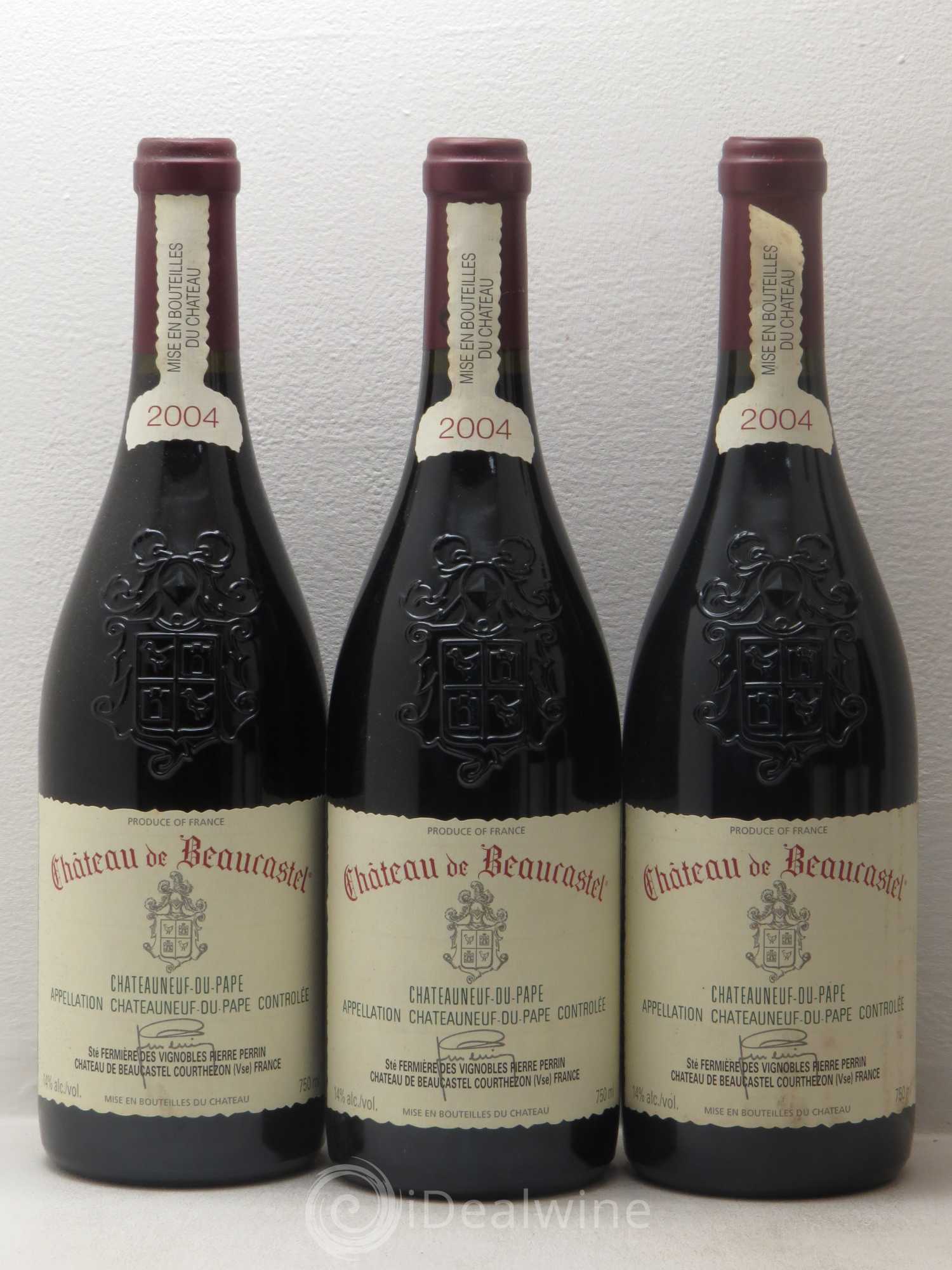 Châteauneuf-du-Pape Château de Beaucastel Famille Perrin 2004 - Lot de 6 bouteilles - 1