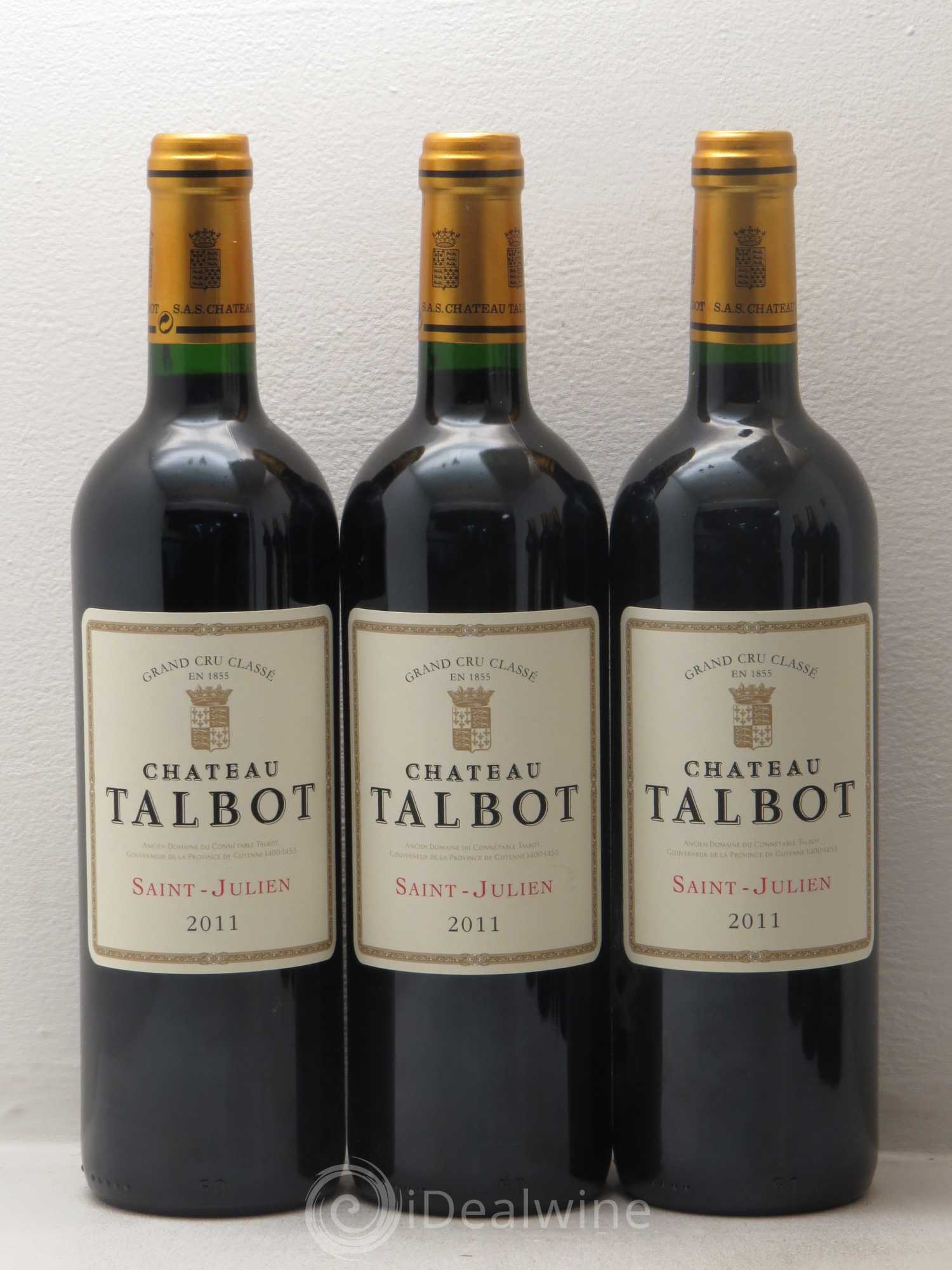 Château Talbot 4ème Grand Cru Classé 2011 - Lot de 6 bouteilles - 1