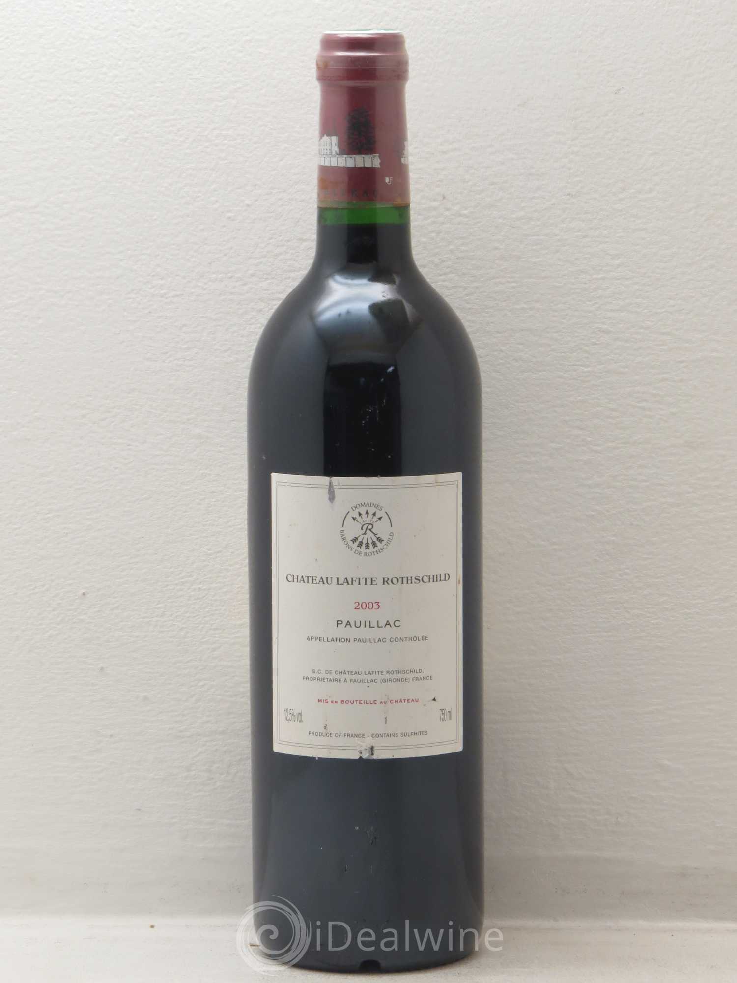 Château Lafite Rothschild 1er Grand Cru Classé 2003 - Lot de 1 bouteille - 1