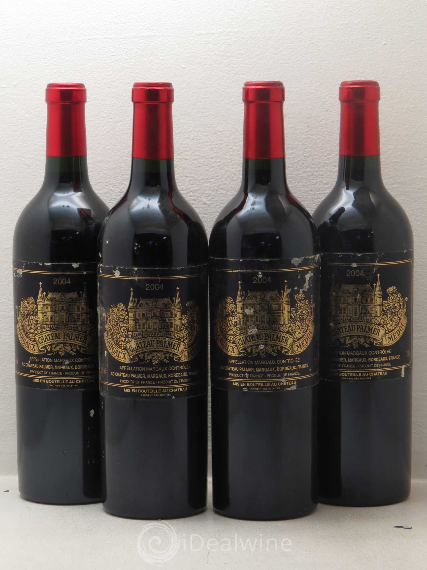 Château Palmer 3ème Grand Cru Classé 2004 - Lot de 4 bouteilles - 0