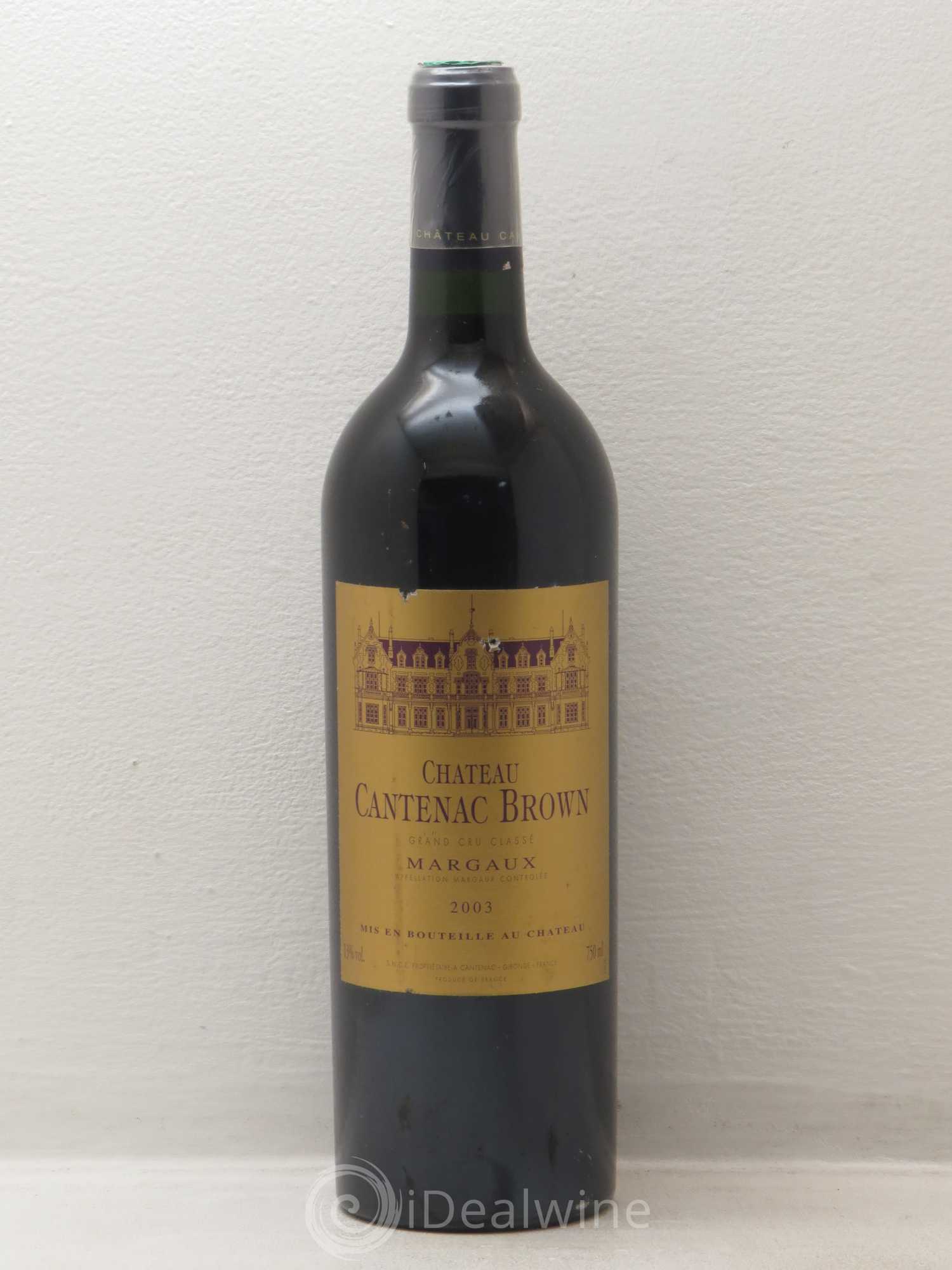 Château Cantenac Brown 3ème Grand Cru Classé 2003 - Lot de 1 bouteille - 0