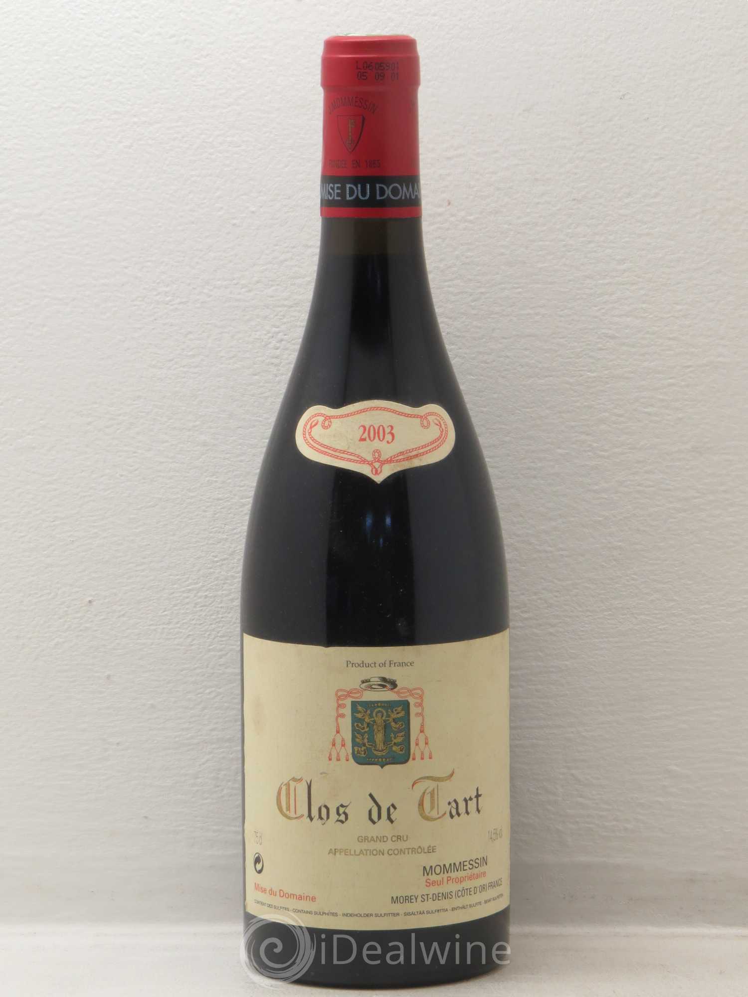 Clos de Tart Grand Cru Clos de Tart 2003 - Lot de 1 bouteille - 0