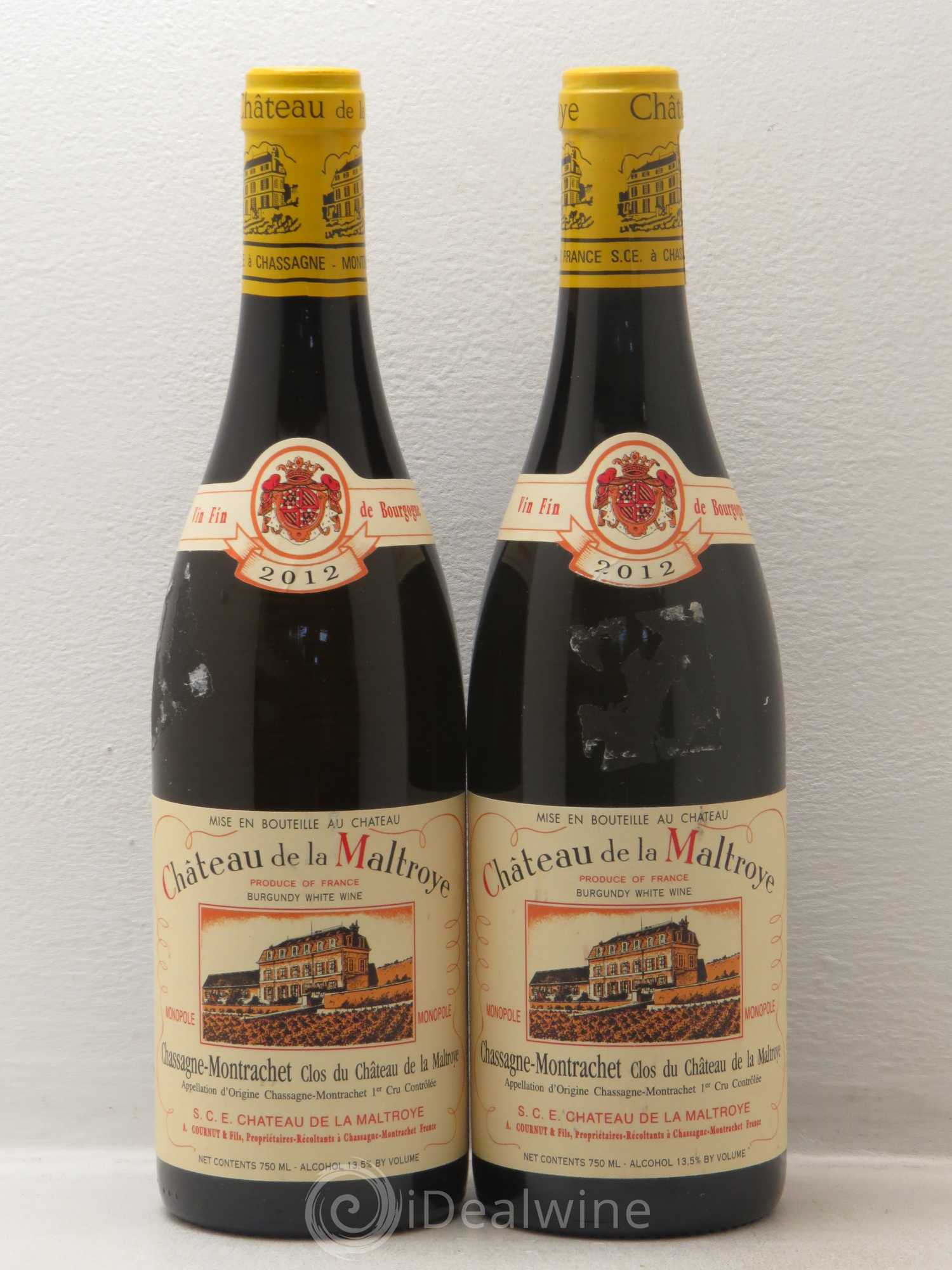 Chassagne-Montrachet 1er Cru Clos Du Château De La Maltroye 2012 - Lotto di 2 bottiglie - 0
