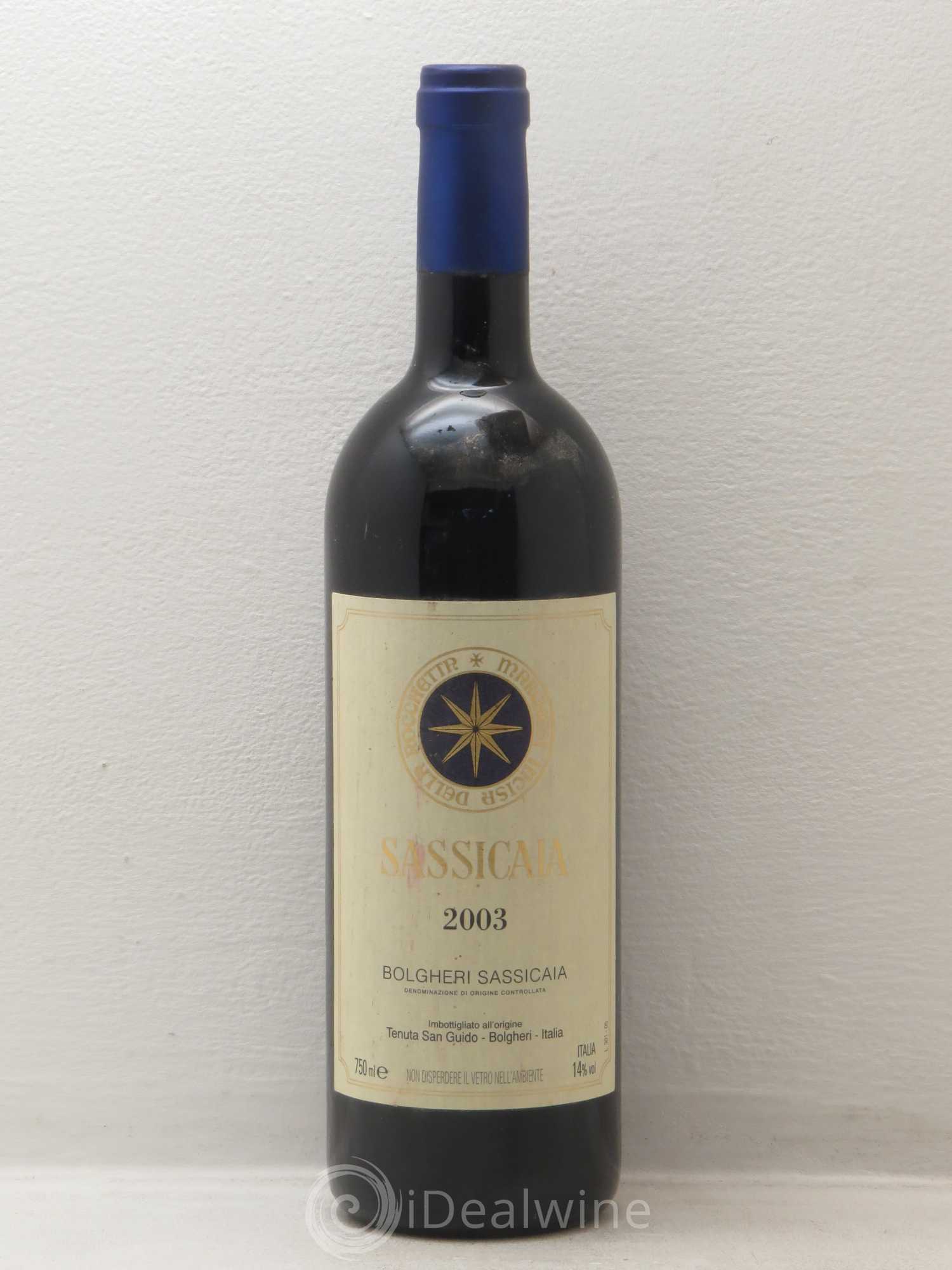 Bolgheri DOC Sassicaia Tenuta San Guido 2003 - Lot de 1 bouteille - 0