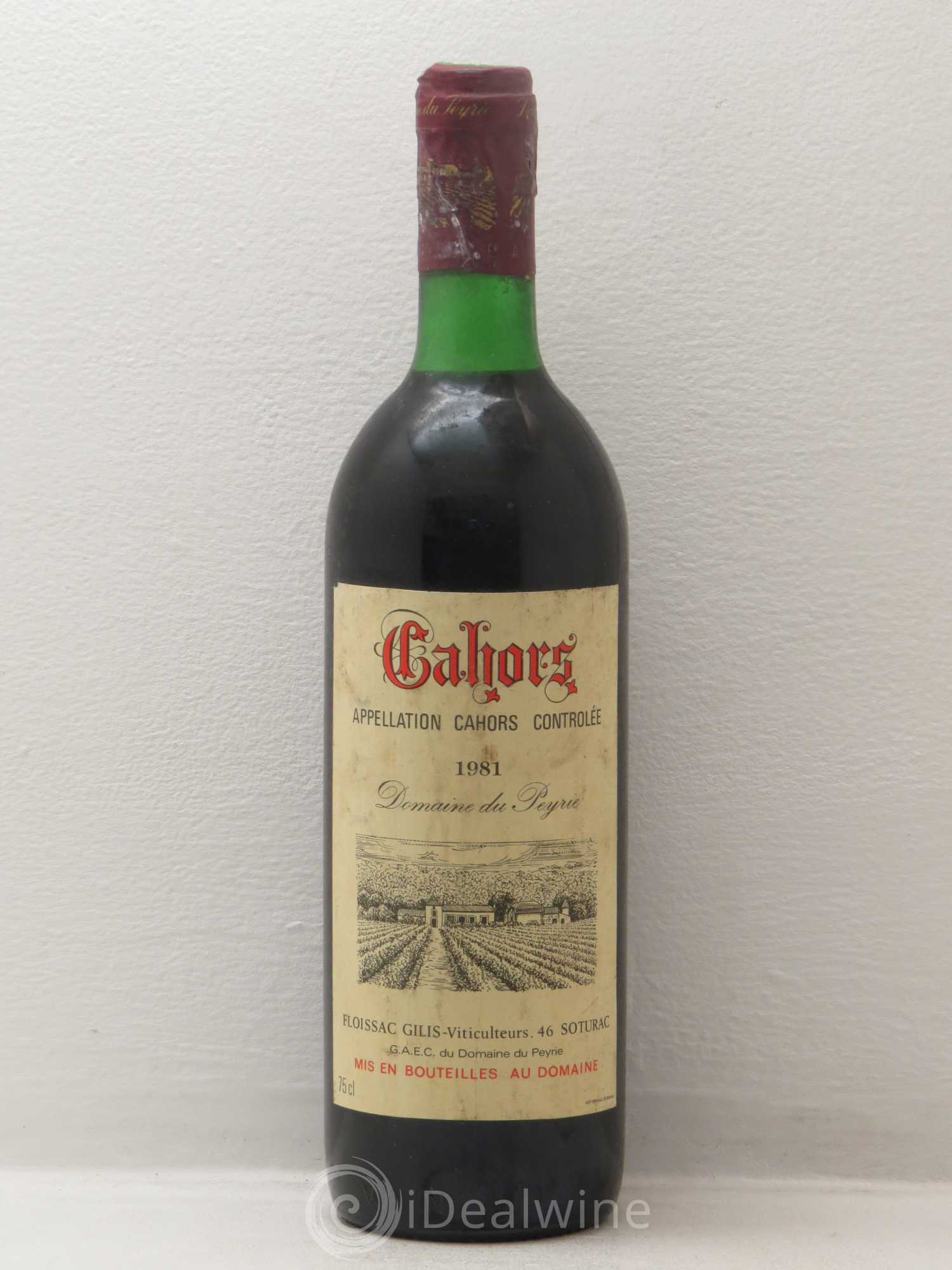 Cahors Domaine du Peyrie 1981 - Posten von 1 Flasche - 0