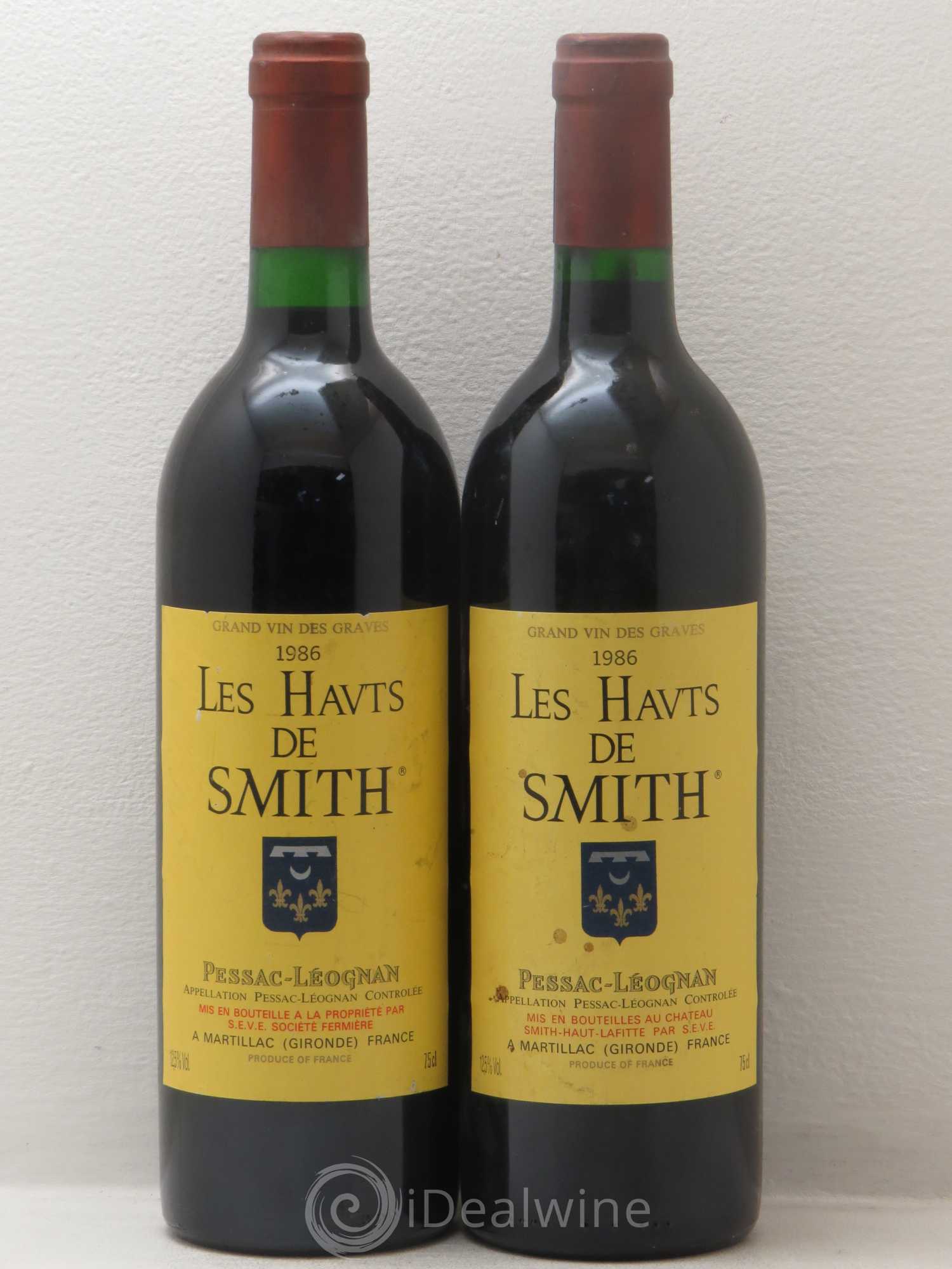 Les Hauts de Smith Second Vin 1986 - Lot de 2 bouteilles - 0