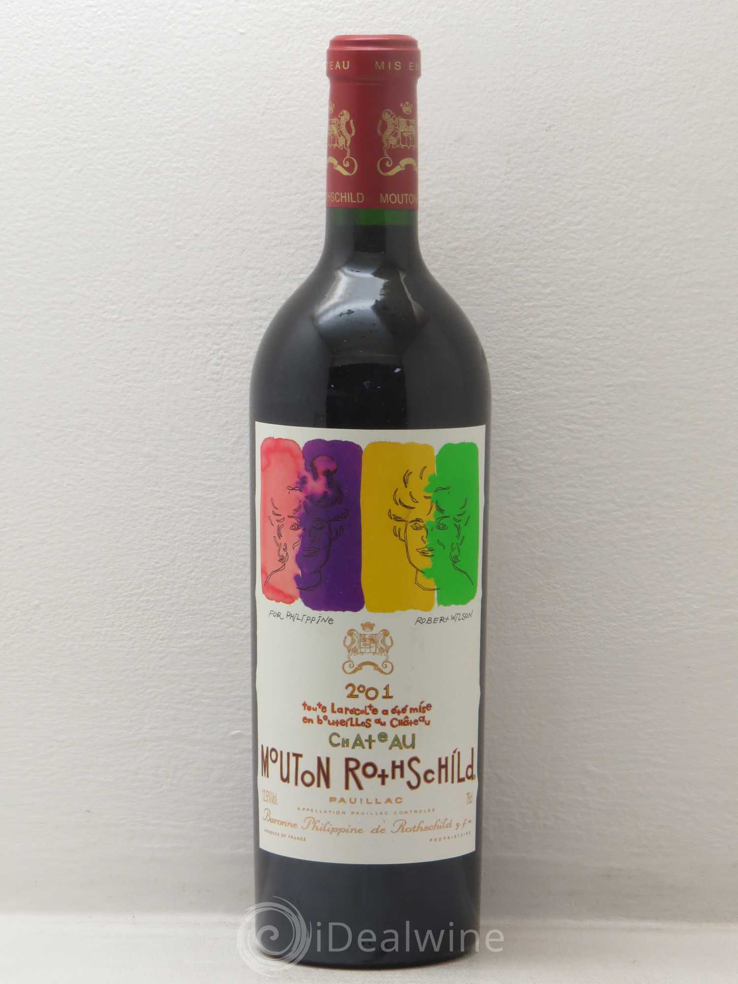 Château Mouton Rothschild 1er Grand Cru Classé 2001 - Lot de 1 bouteille - 0