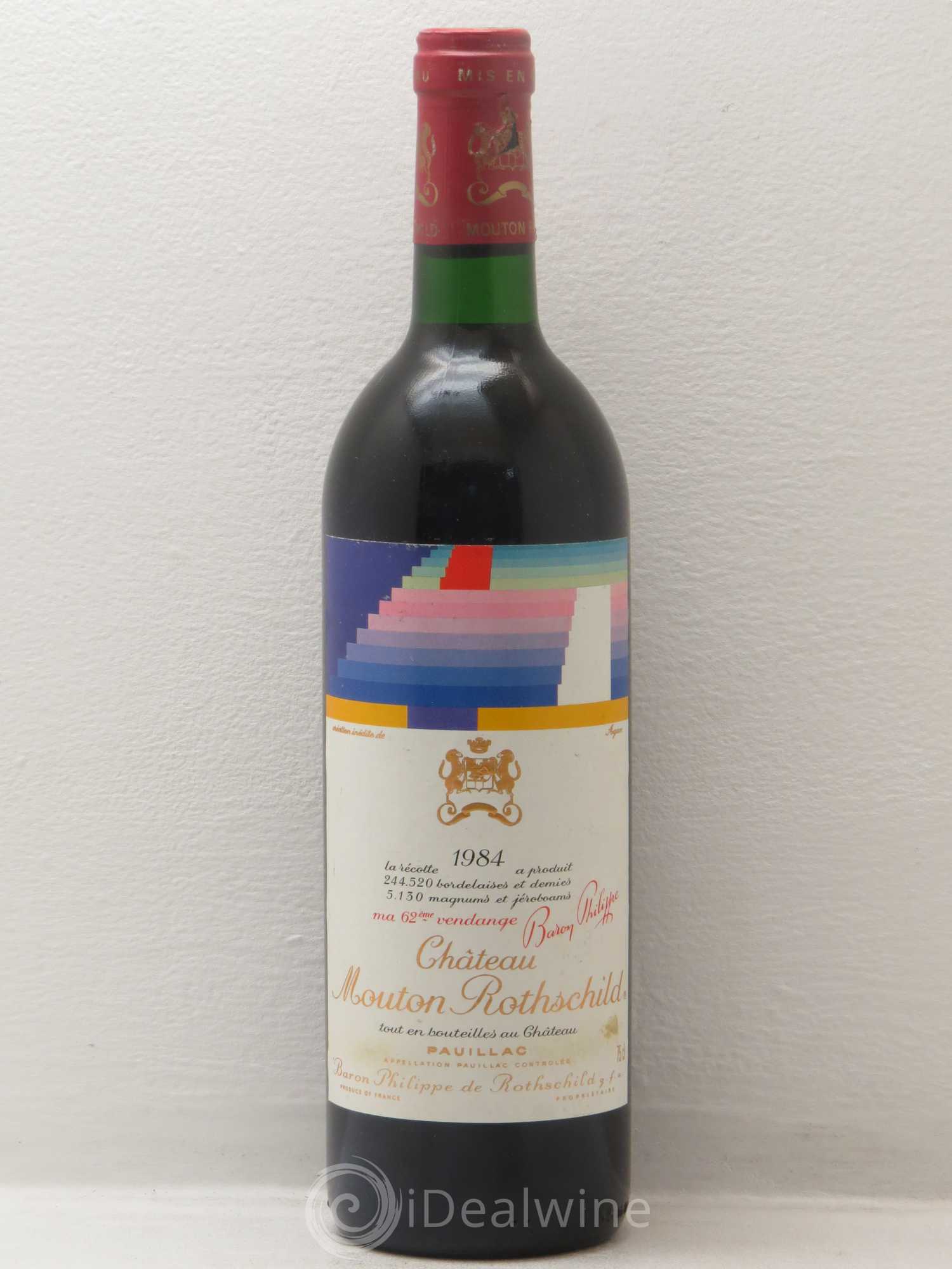 Château Mouton Rothschild 1er Grand Cru Classé 1984 - Lot de 1 bouteille - 0