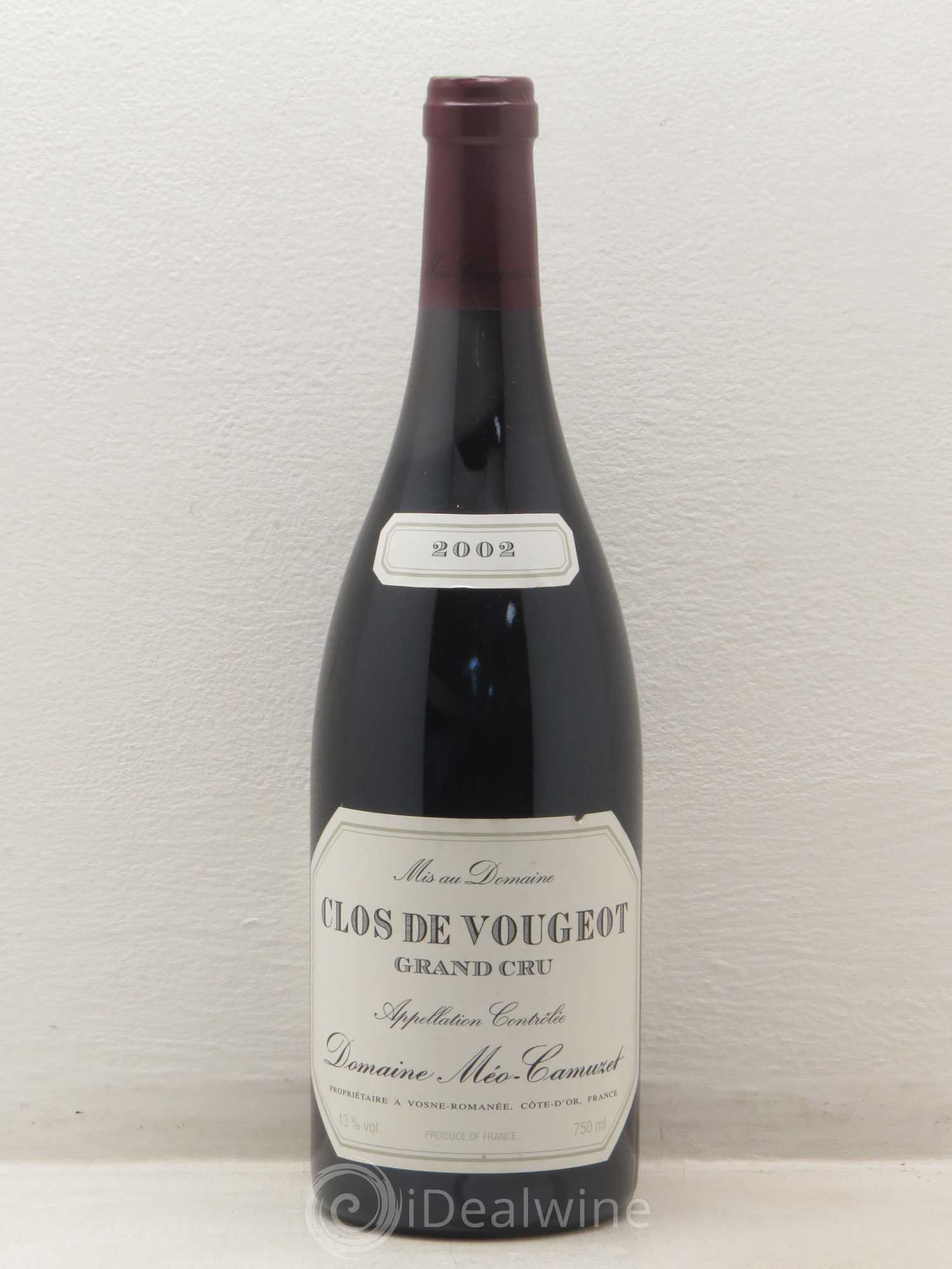 Clos de Vougeot Grand Cru Méo-Camuzet (Domaine) 2002 - Lot de 1 bouteille - 0