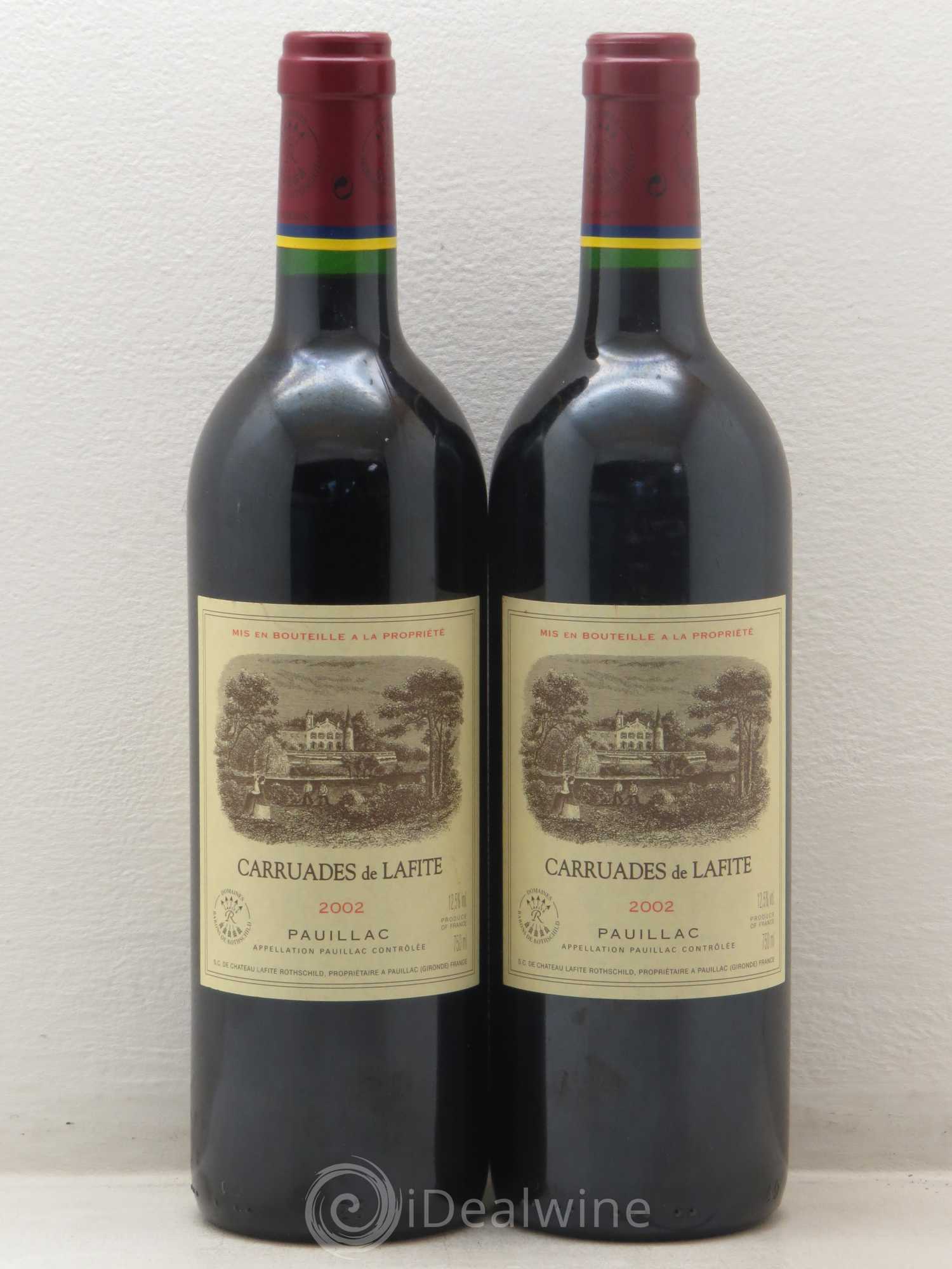 Carruades de Lafite Rothschild Second Vin 2002 - Lot de 2 bouteilles - 0