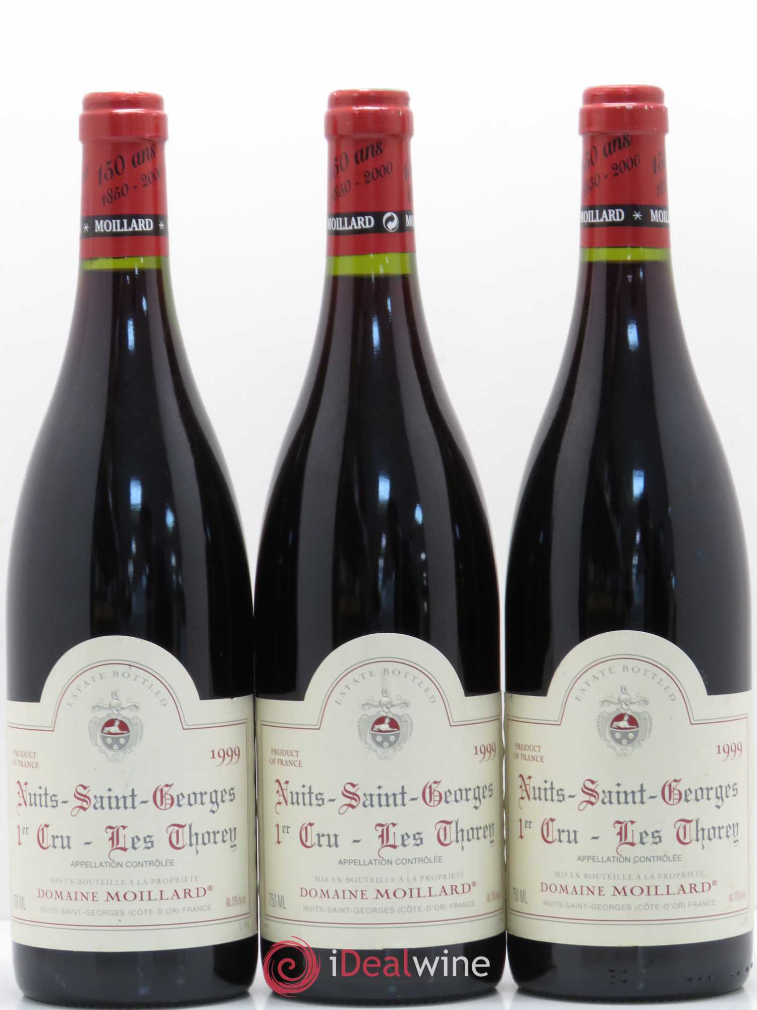Nuits-Saint-Georges 1er Cru Les Thorey Domaine Moillard 1999 - Lot de 3 bouteilles - 0