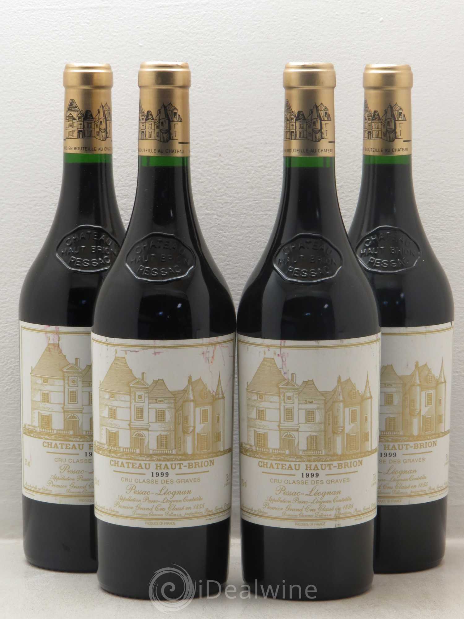 Château Haut Brion 1er Grand Cru Classé 1999 - Lot de 4 bouteilles - 0