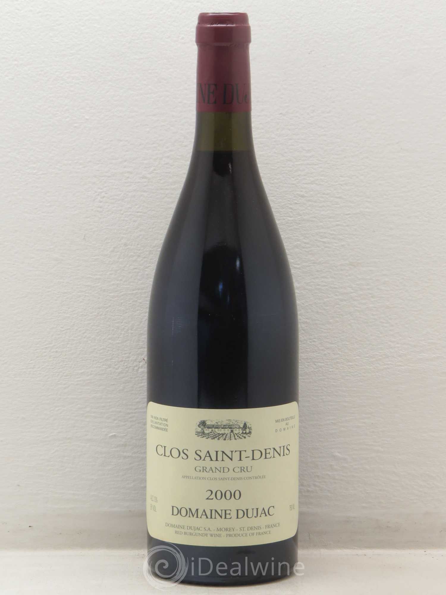 Clos Saint-Denis Grand Cru Dujac (Domaine) 2000 - Lot de 1 bouteille - 0