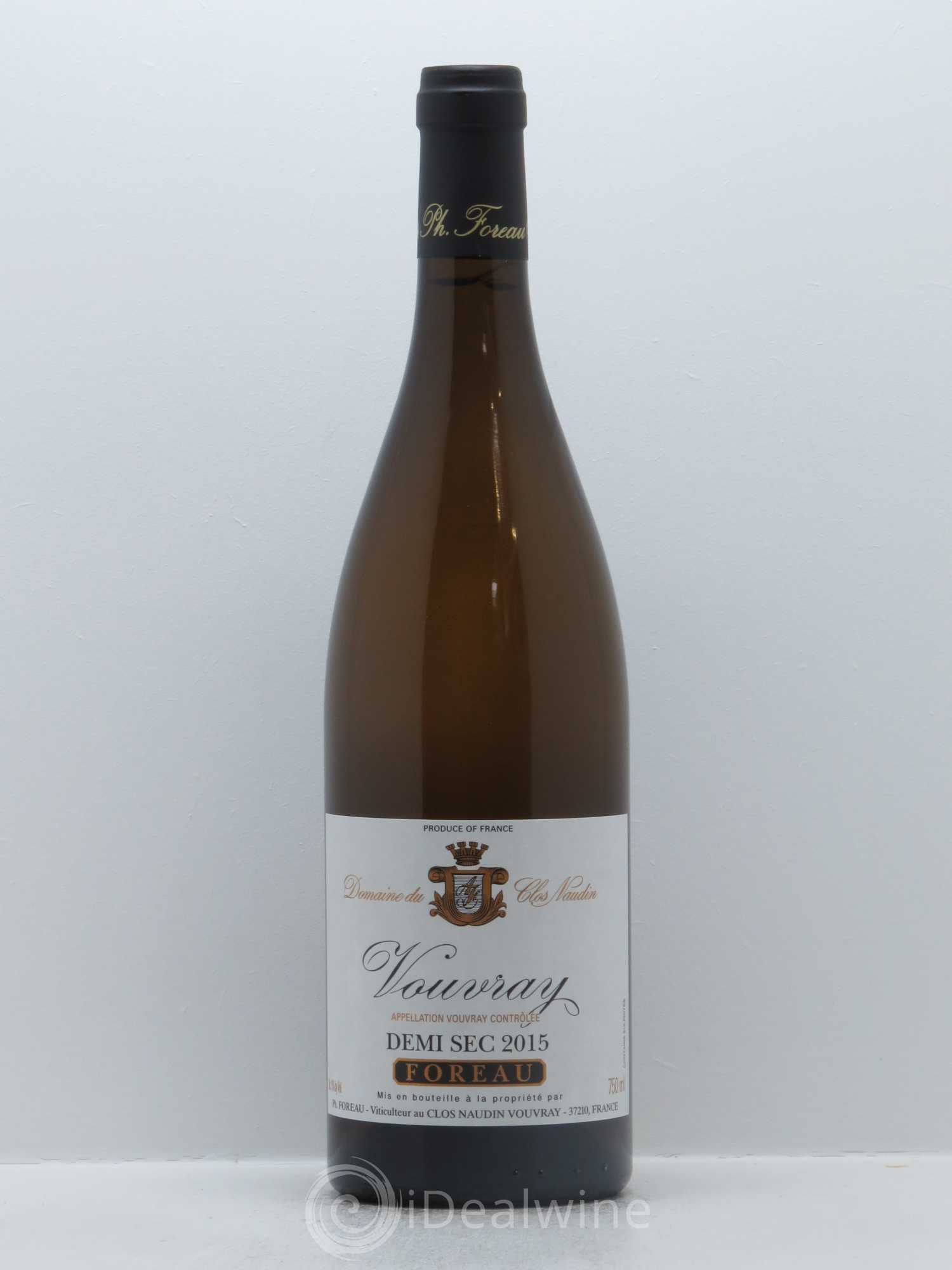 Vouvray Demi-Sec Clos Naudin - Philippe Foreau 2015 - Lot de 1 bouteille - 0