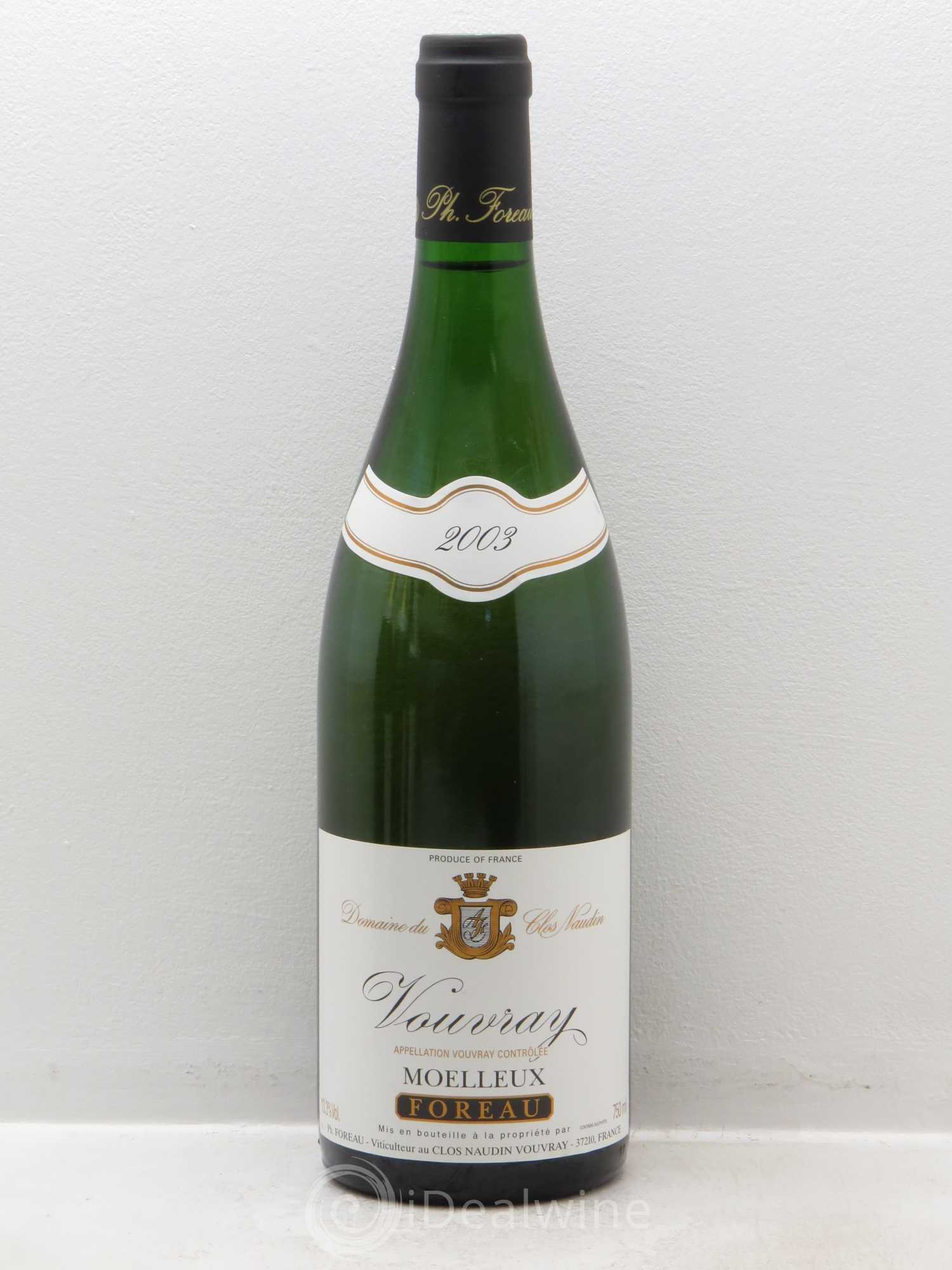 Vouvray Moelleux Clos Naudin - Philippe Foreau 2003 - Lotto di 1 bottiglia - 0