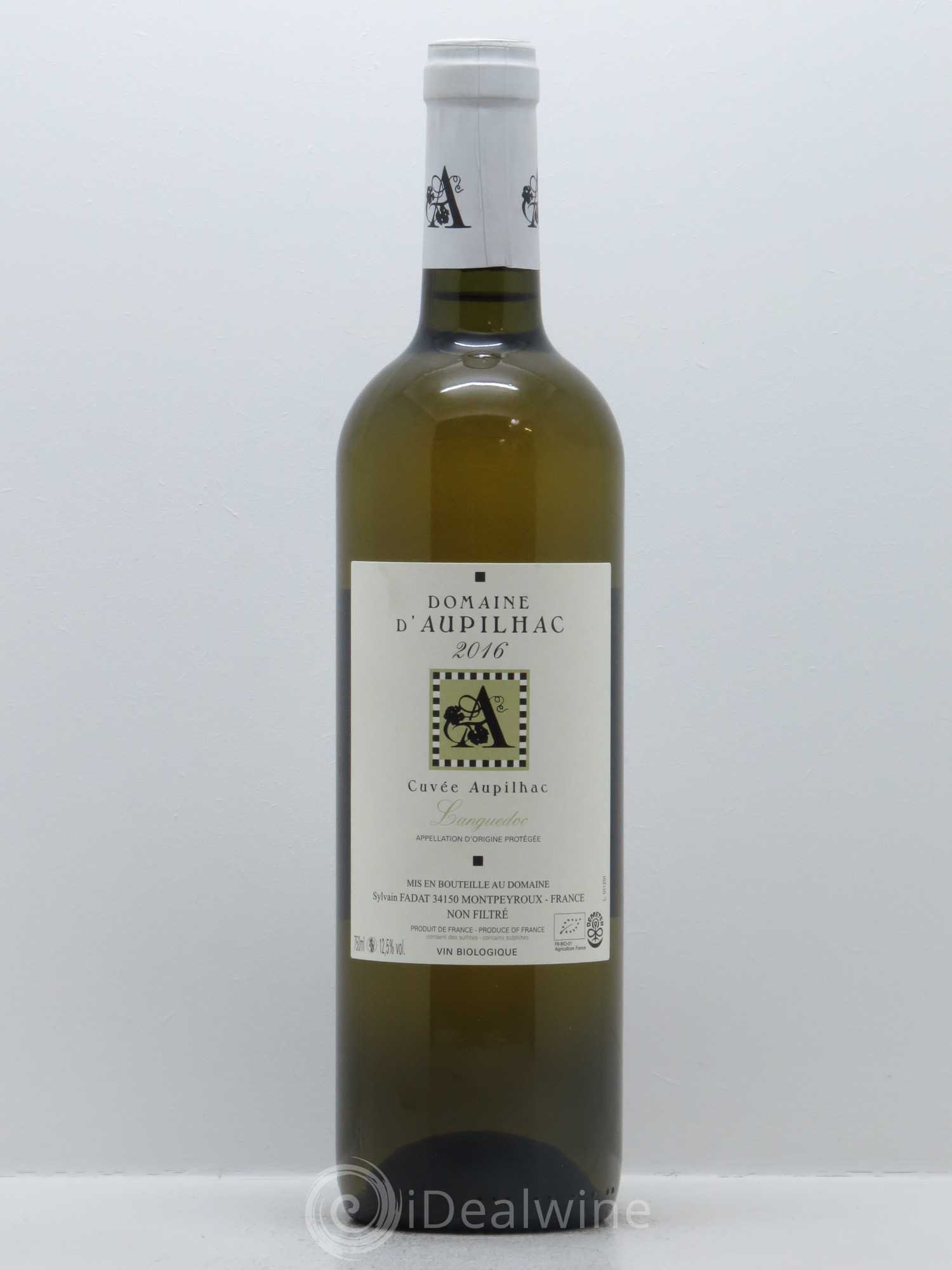 Vin de France Aupilhac (Domaine d') Cuvée Aupilhac Sylvain Fadat 2016 - Lot de 1 bouteille - 0