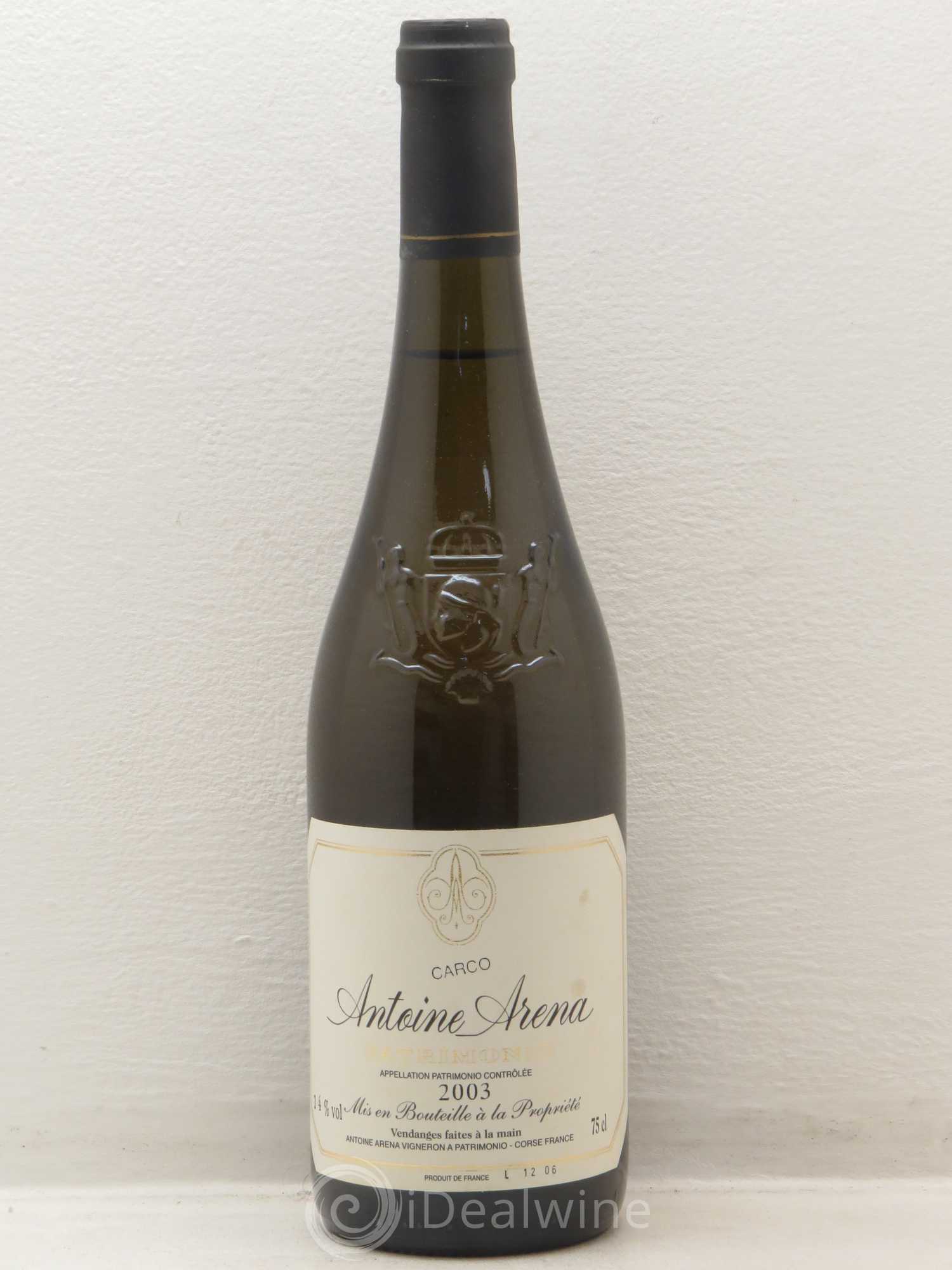Patrimonio Carco Antoine Arena 2003 - Lot de 1 bouteille - 0